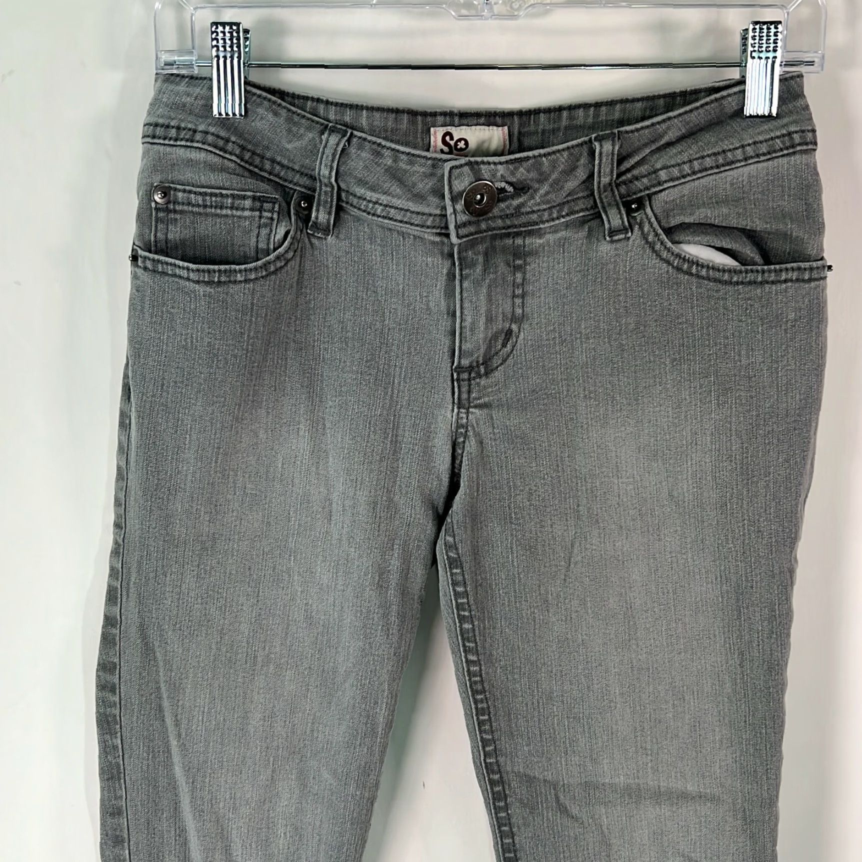 Vintage Maurices Jeans Skinny Womens Low Rise Distressed Blue Denim Size Small Size 28" / US 6 / IT 42 - 4 Thumbnail