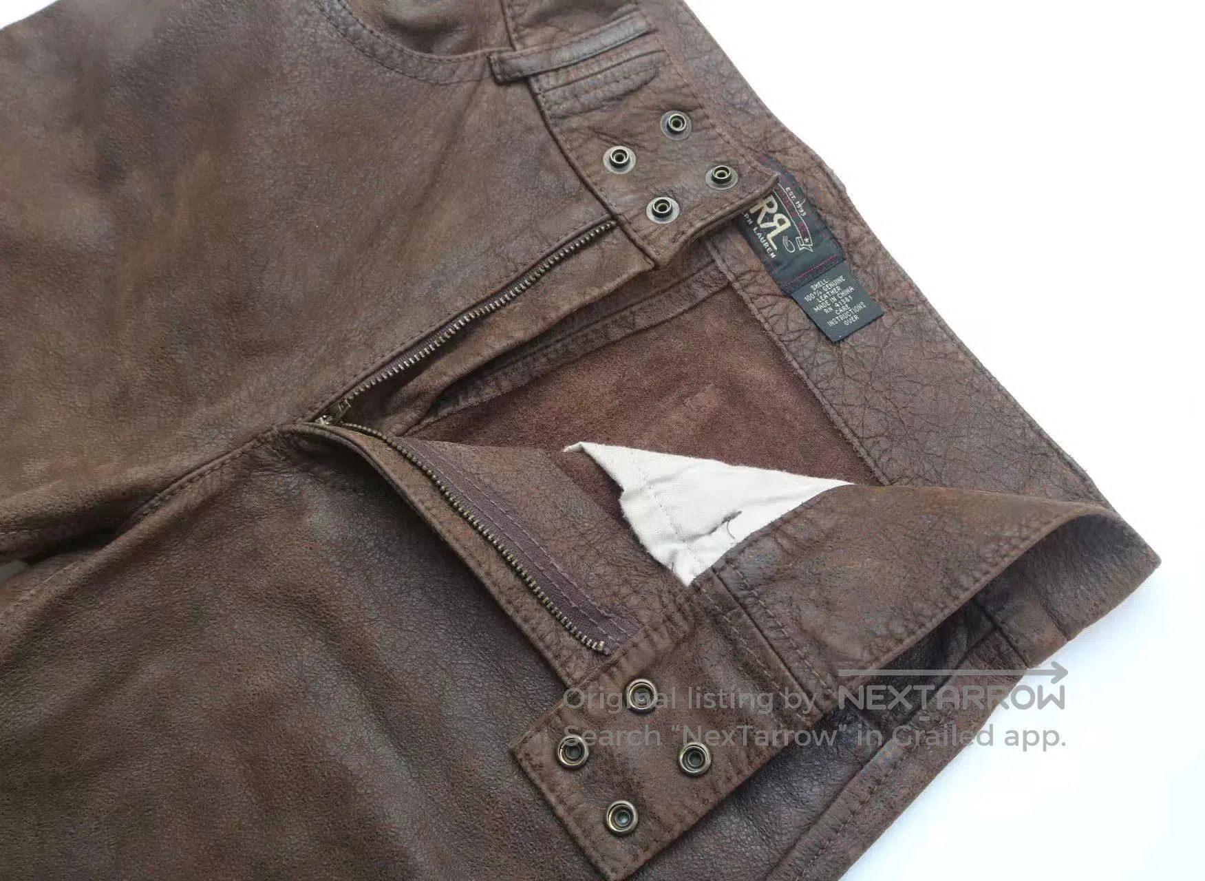 RRL Ralph Lauren RRL Vintage Distressed Leather Western Pants. Size US 31 - 5 Thumbnail