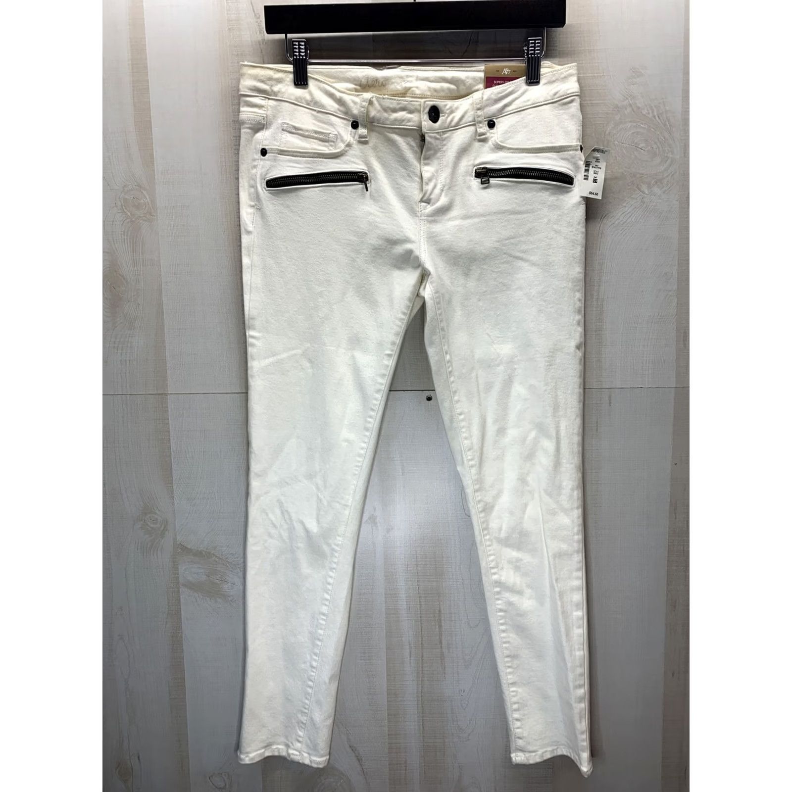 Vintage Aéropostale Skinniest Fit Womens/Teens SZ 12 R Ivory Jeggings NWT Jeans (Mens Size 12) Size 34" / US 12 / IT 48 - 3 Thumbnail