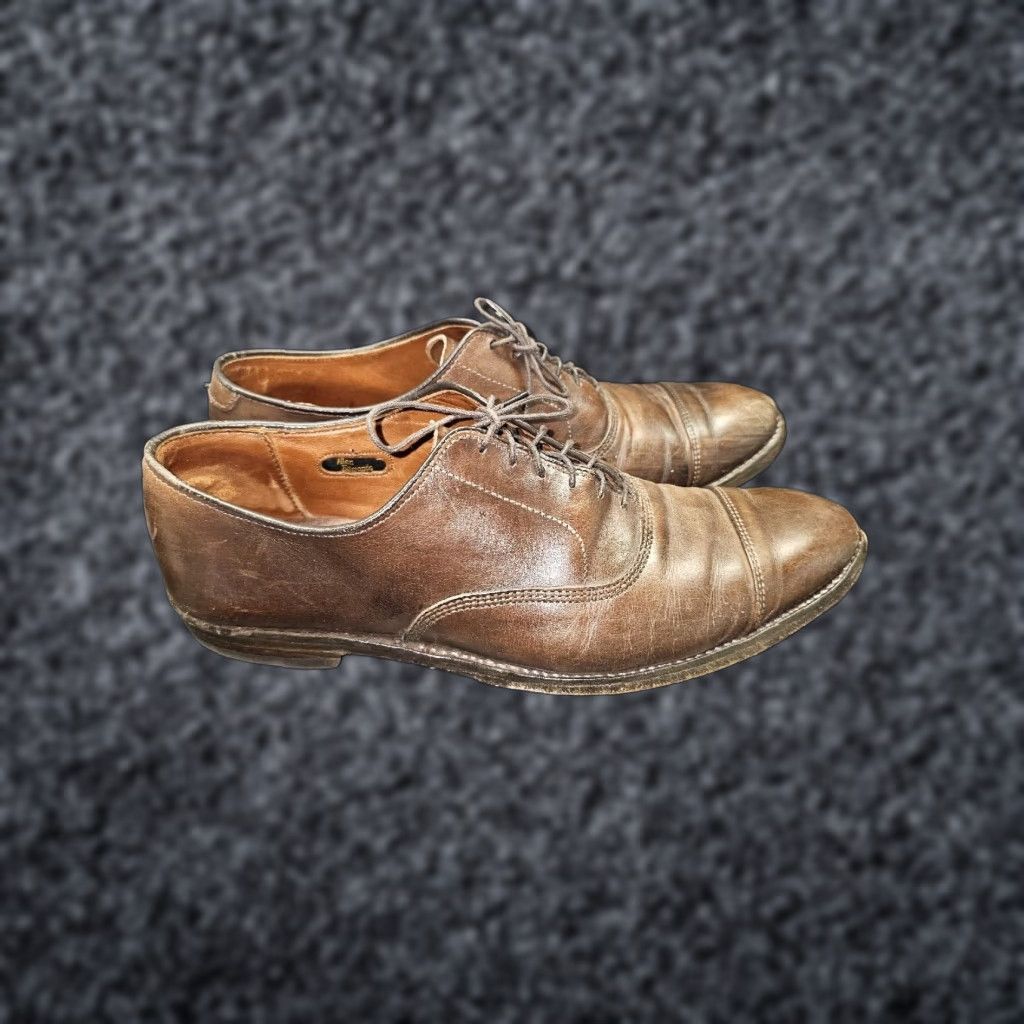 Allen Edmonds Allen Edmonds Park Ave Cap Toe Oxfords Mens Dress Shoes Size 10 D Brown Mahogany Brown (Vintage) Size ONE SIZE - 1 Thumbnail