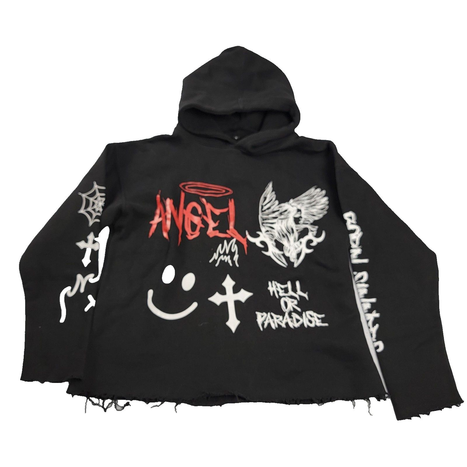 Guardian Angel AngelsxDemonz Hoodie Sweatshirt Pants Set Small Black Size ONE SIZE - 1 Thumbnail