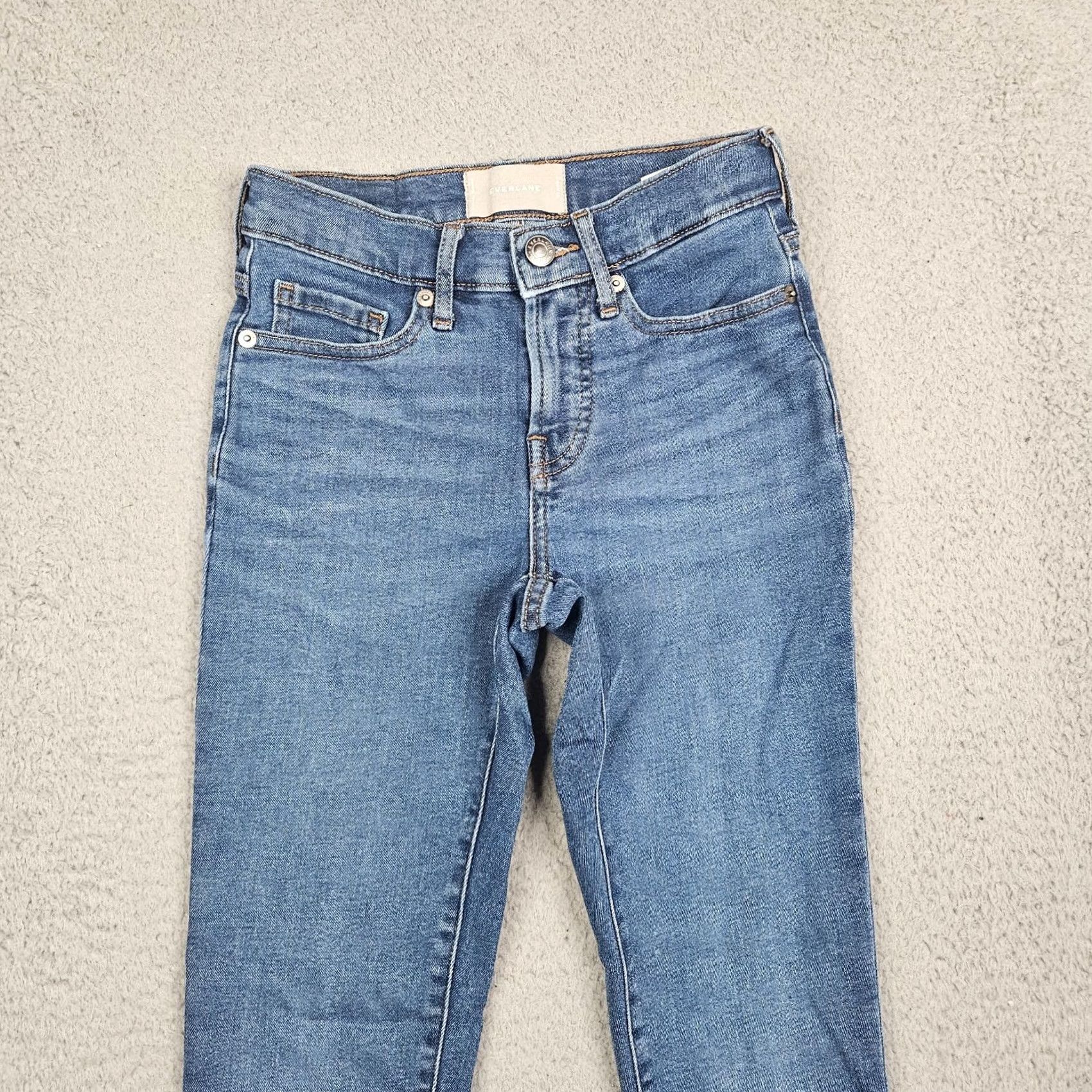 Everlane Everlane Jeans Ankle Regular 25 Blue Denim Cotton Polyester Spandex Women's Casual Slim Fit Mid Rise VINTAGE? Wait not vintage not needed Size 42" / US 20 - 6 Thumbnail