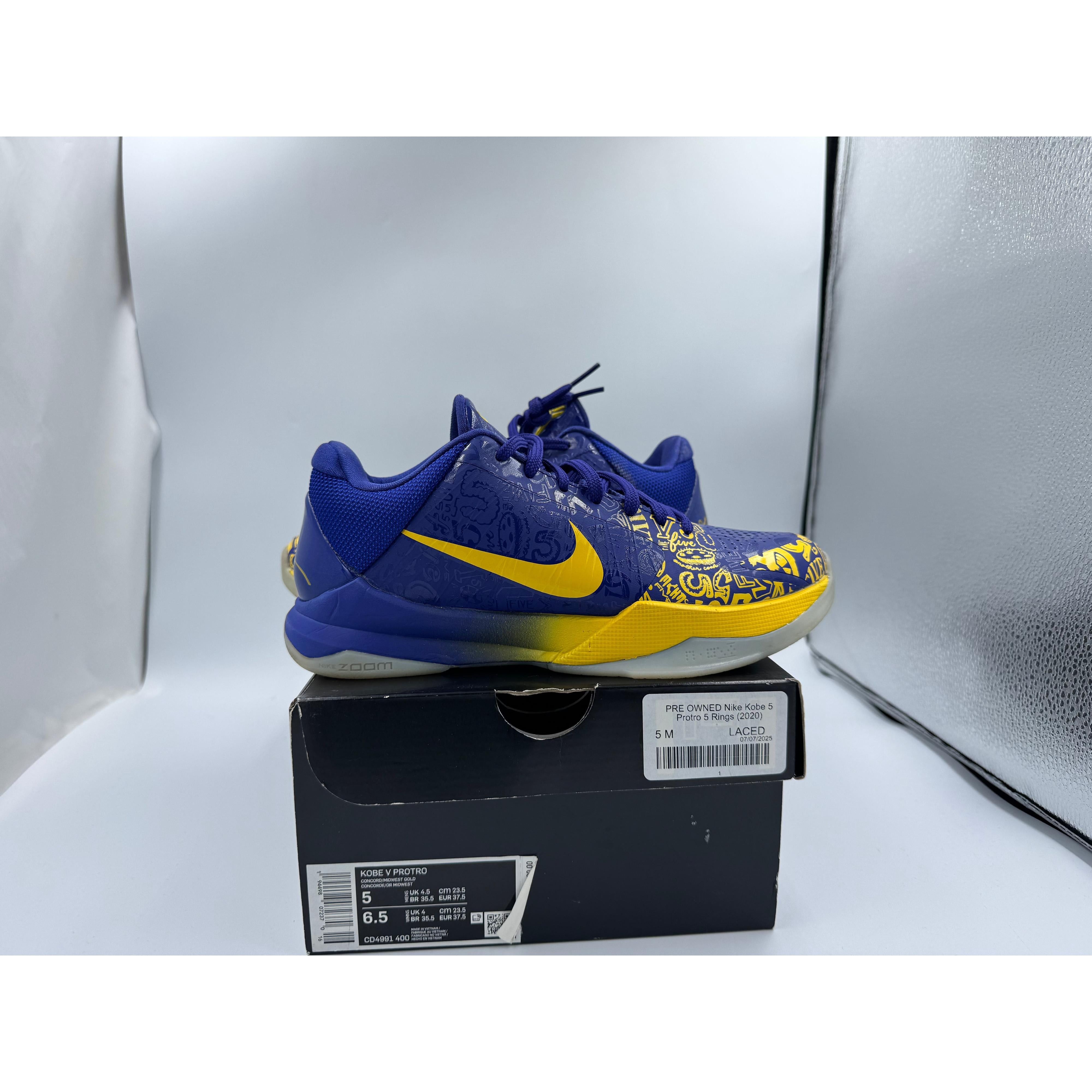 Nike PRE OWNED Kobe 5 Protro 5 Rings (2020) Size US 5 / EU 37 - 1 Thumbnail