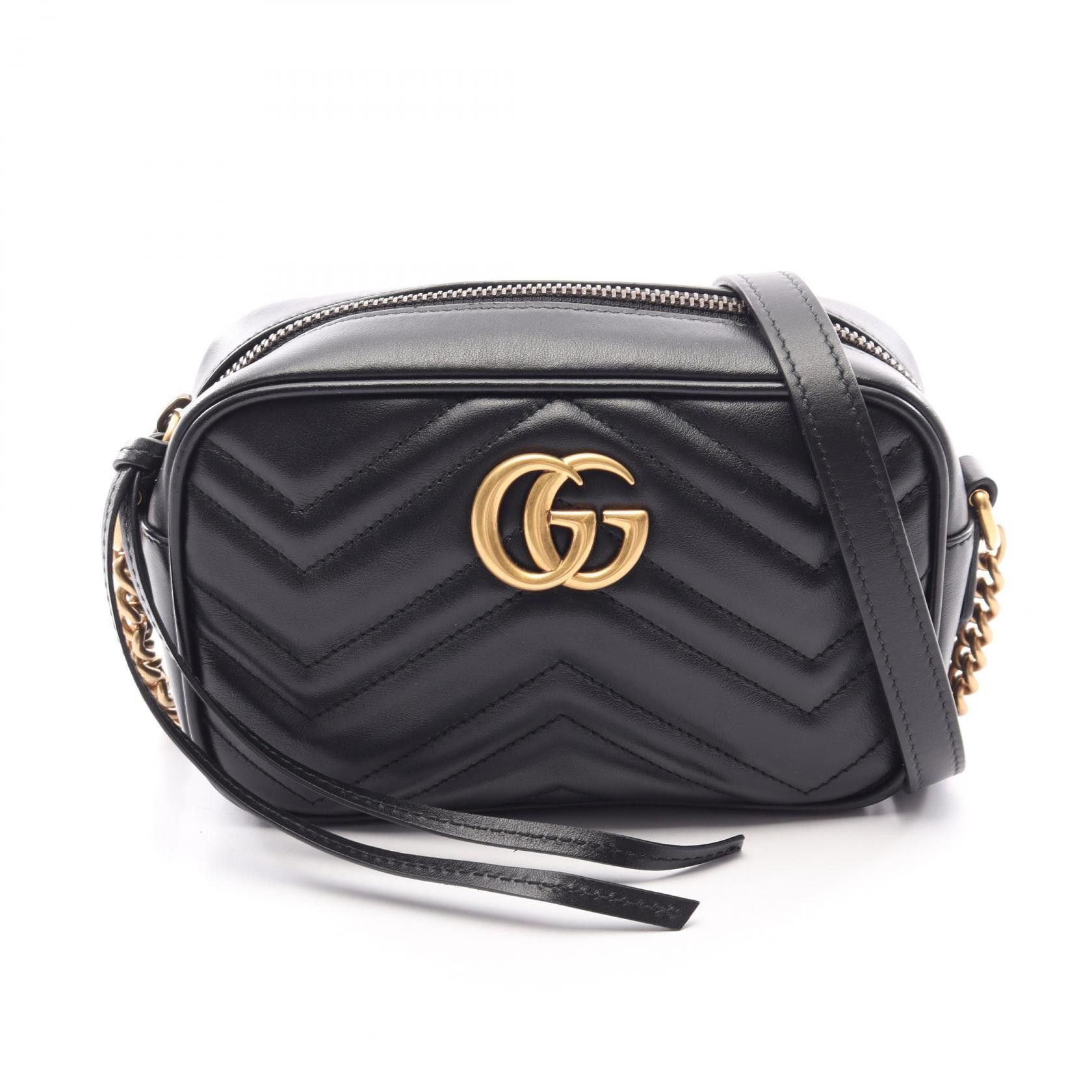 Gucci Gucci Gucci GG Marmont Leather Mini Shoulder Bag Leather Shoulder Bag 448065 DUTY FREE for USA Size ONE SIZE - 1 Thumbnail