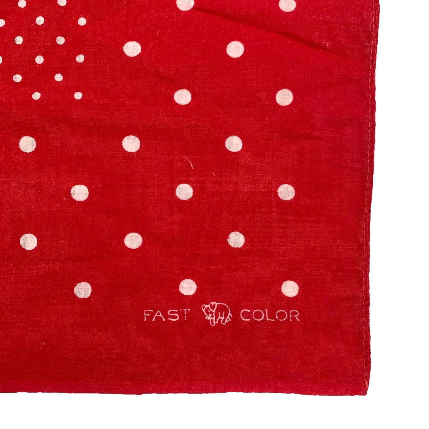 Vintage Vintage Bandana Unbranded 17" x 17" Red White Polka Dot Cotton Trunk Down Elephant Theme Trunk Down? Size ONE SIZE - 3 Thumbnail