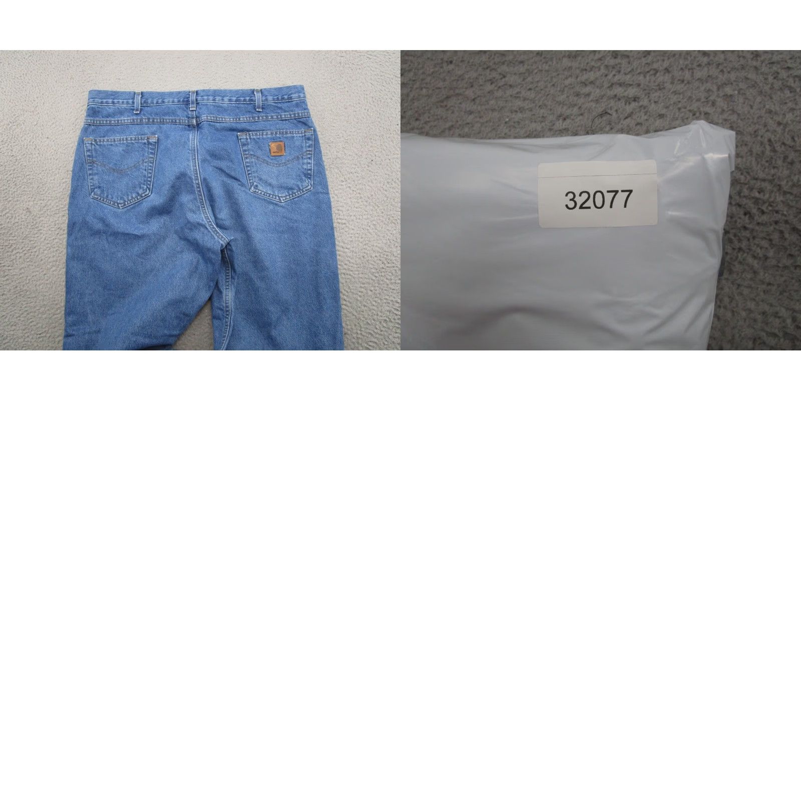 Carhartt VINTAGE Carhartt Jeans Mens 42x30 Blue Relaxed Fit Denim Trouser B172 DST Hardwearing Belt Loops 5-Pocket Logo Zipper Button Size US 42 / EU 58 - 9 Thumbnail