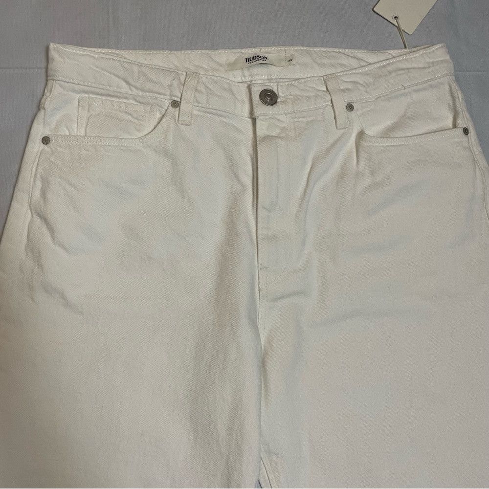 Hudson NWT New $195 Hudson White Bettie Taper High Rise Jeans Size Size 30" / US 8 / IT 44 - 4 Thumbnail