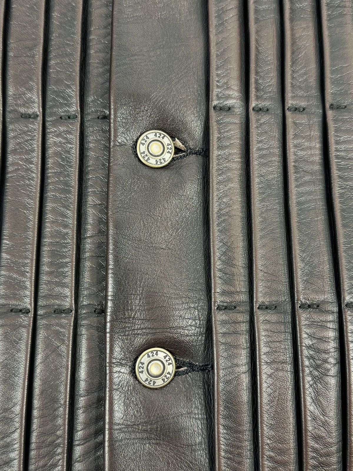 424 TRUCKER RUB OFF LEATHER JACKET Size US L / EU 52-54 / 3 - 5 Thumbnail