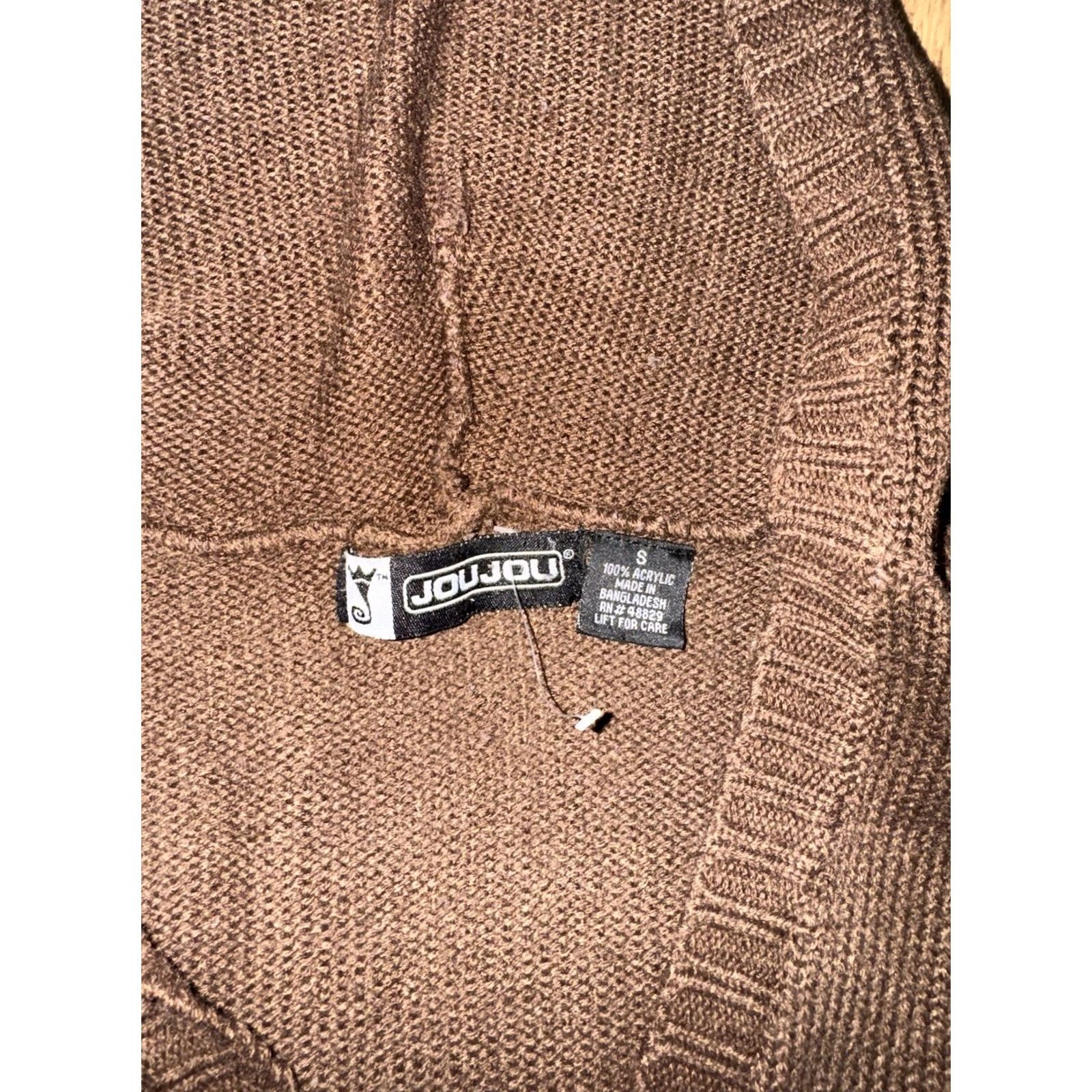 Vintage VINTAGE JouJou Women's Sweater Brown S Hooded Long Sleeve Bodycon Skirt Size S / US 4 / IT 40 - 2 Thumbnail