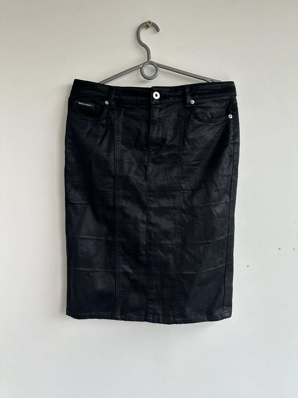 Dolce & Gabbana VTG Dolce & Gabbana Viscose Knee Length Skirt Black Size 28 Size 28" / US 6 / IT 42 - 2 Thumbnail