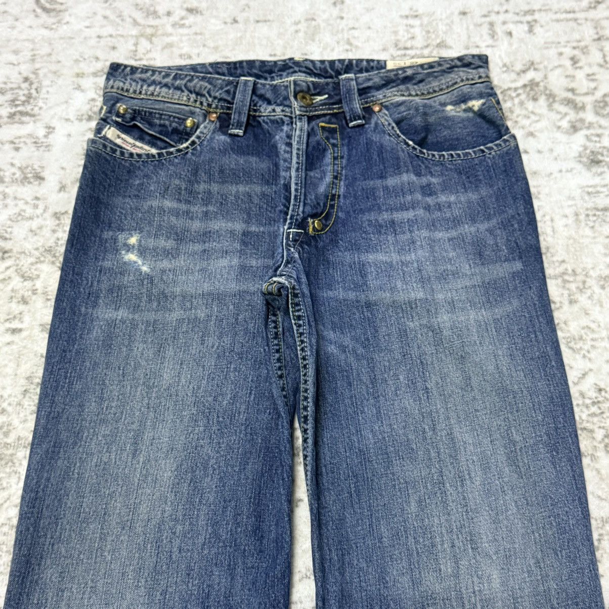 Vintage Y2k Diesel Shazor Distressed Fade Wash Flare Jeans