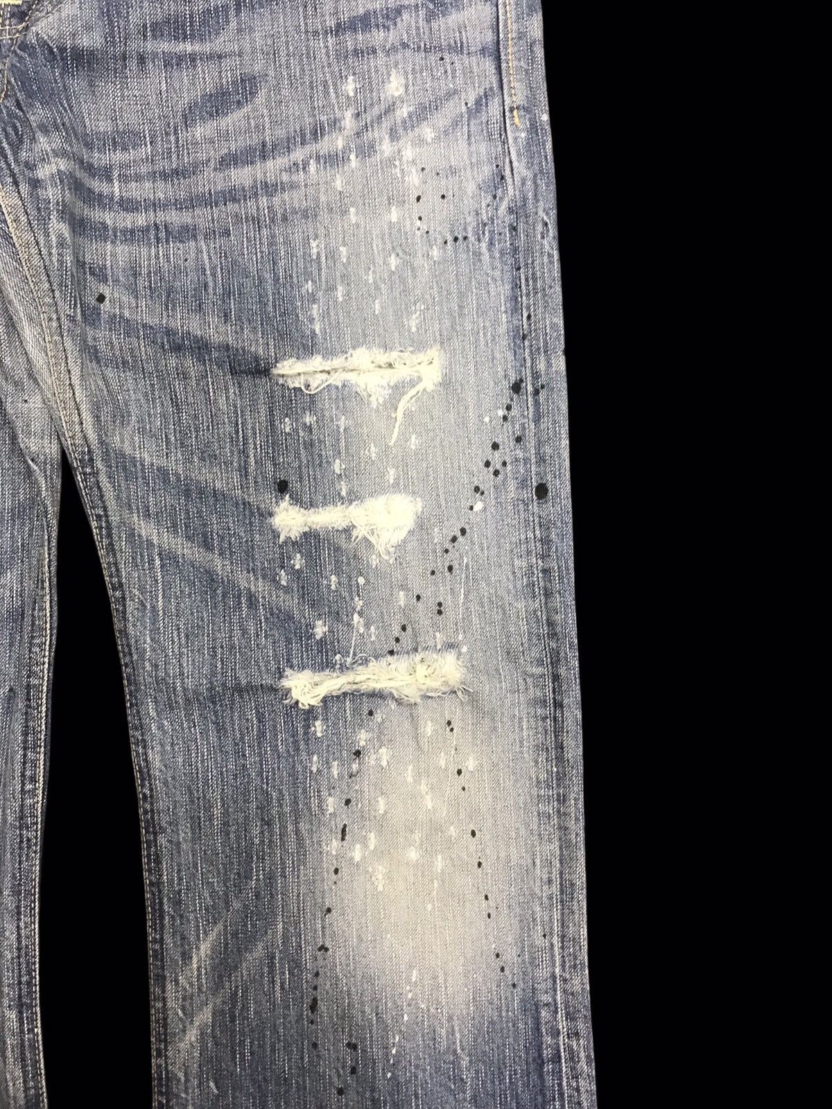 Edwin 💥BOOTCUT💥ARCHIVAL EDWIN DISTRSSD PAINT SPLATTER DENIM F170 Size US 32 / EU 48 - 5 Thumbnail