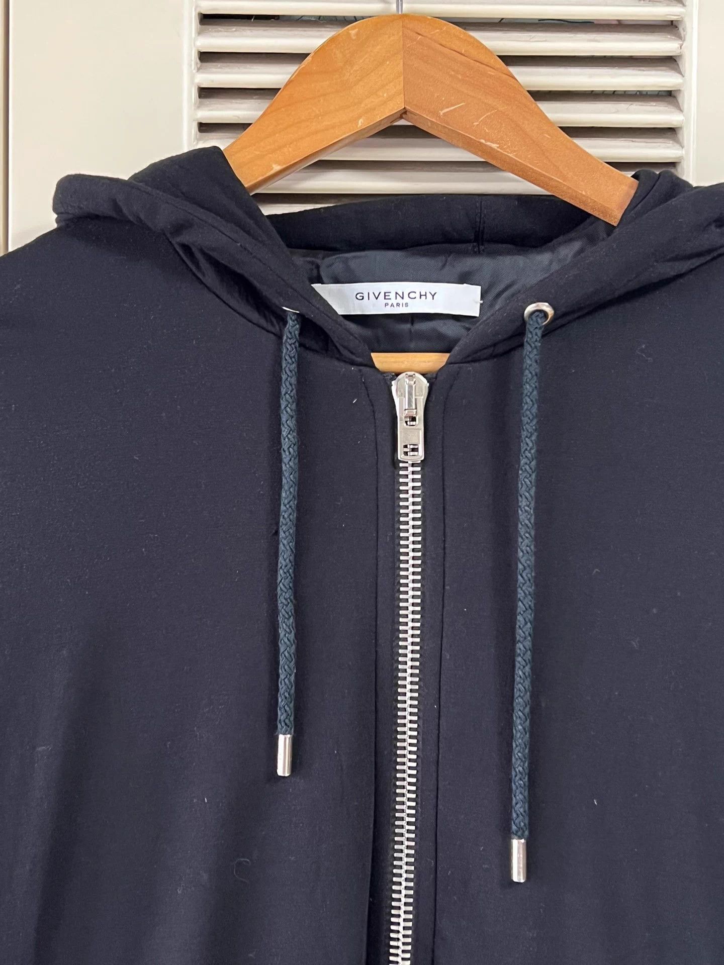 Givenchy Givenchy Men's Black Leather Panels Hooded Jacket 48 Size US M / EU 48-50 / 2 - 3 Thumbnail