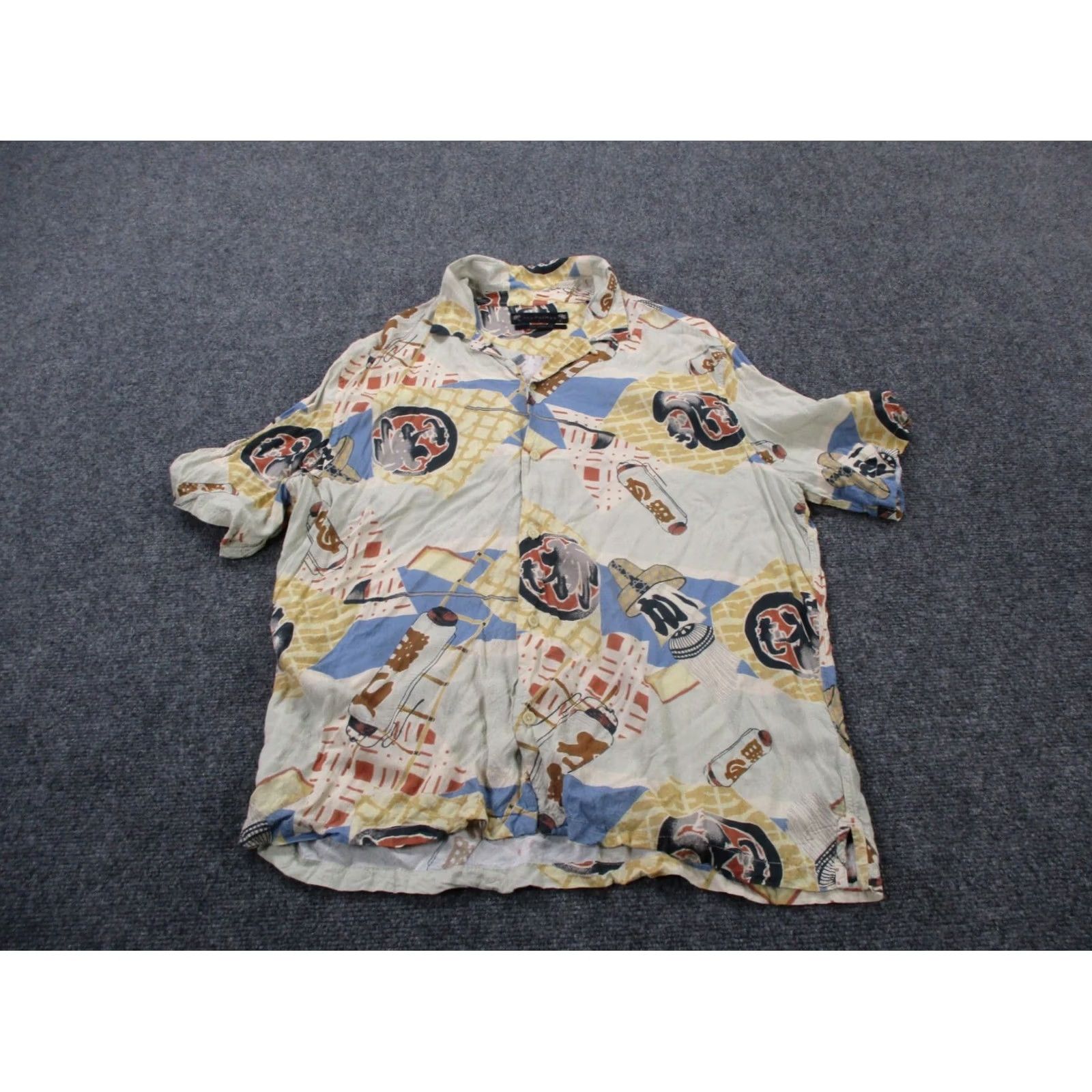 Allsaints All Saints Shirt Mens L Viscose Knit Button-Up Casual Preppy Size US L / EU 52-54 / 3 - 2 Thumbnail