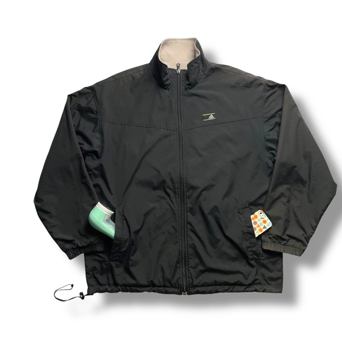 Adidas × Vintage VINTAGE 90s ADIDAS NYLON / FLEECE REVERSIBLE JACKET Size US L / EU 52-54 / 3 - 1 Thumbnail