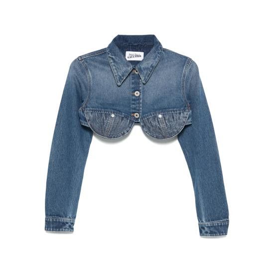 Jean Paul Gaultier JEAN PAUL GAULTIER Women Denim Jackets VE112 57 BLUE Size XS / US 0-2 / IT 36-38 - 1 Thumbnail