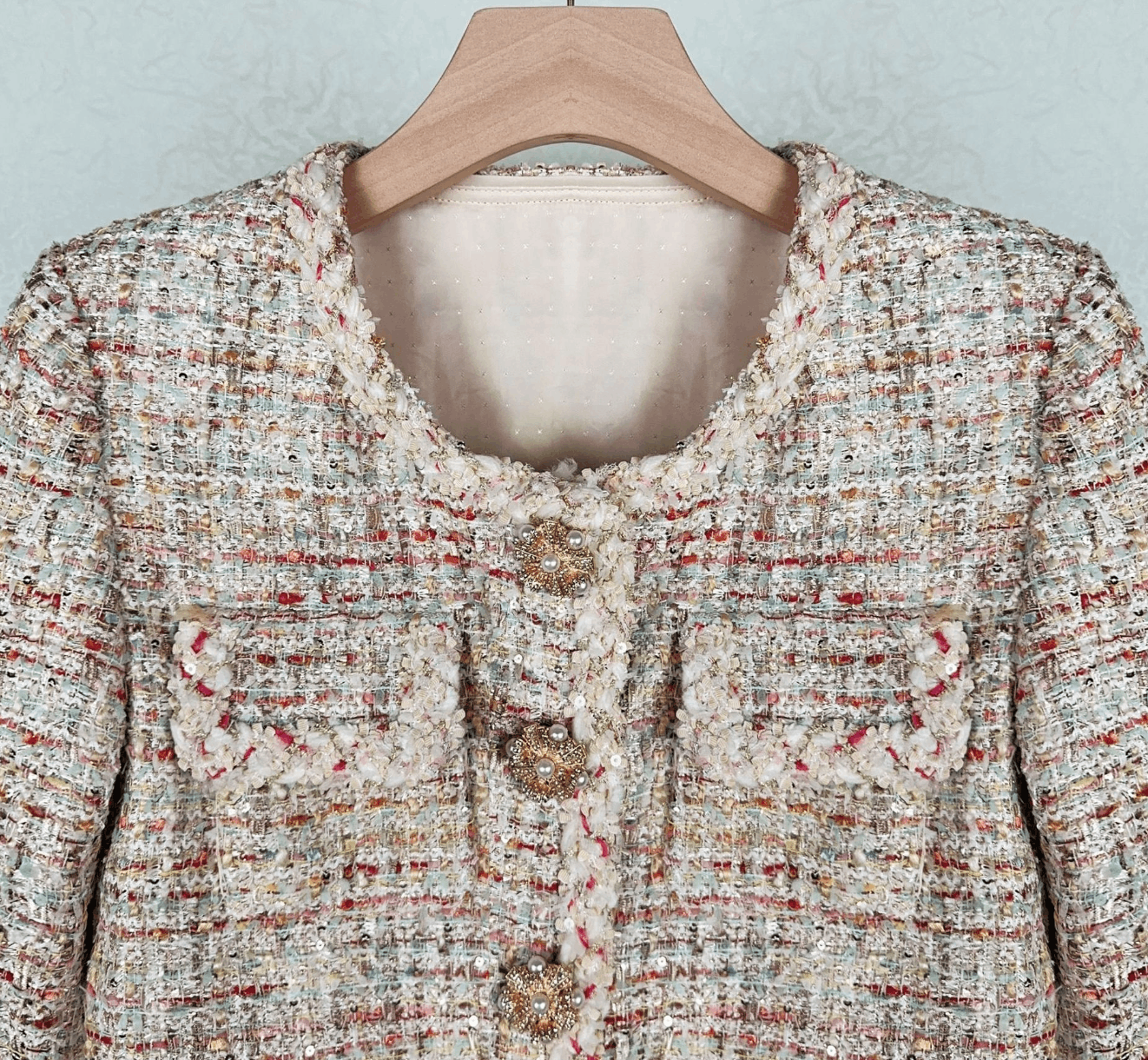 Japanese Brand Tweed Blazer Jacket Size M / US 6-8 / IT 42-44 - 3 Thumbnail