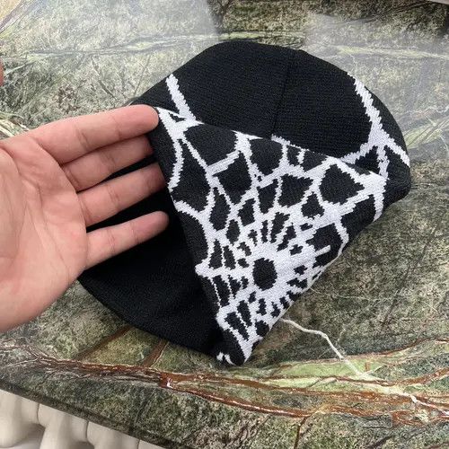 Japanese Brand × Vintage 🕷️🕸️ Spider Web Beanie Hat y2k 🕸 Size ONE SIZE - 2 Thumbnail