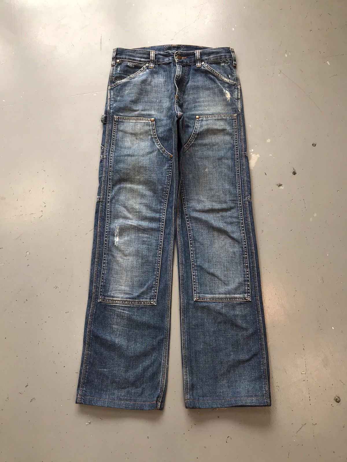 Vintage Vintage meltin pot double knee distressed denim Size US 30 / EU 46 - 1 Thumbnail