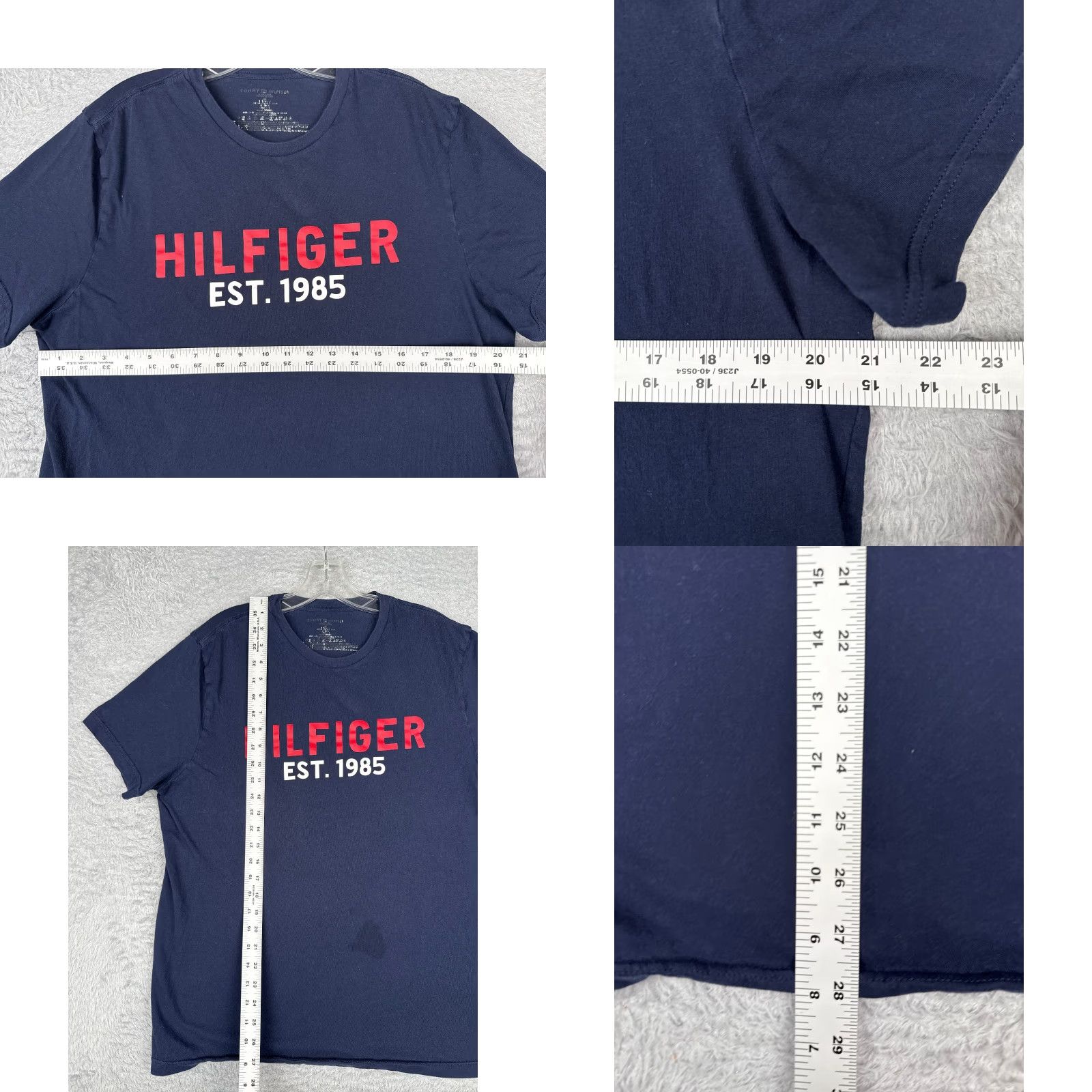 Tommy Hilfiger Tommy Hilfiger Shirt Adult Large Blue Crew Neck Short Sleeve 100% Cotton Mens Size US L / EU 52-54 / 3 - 8 Thumbnail