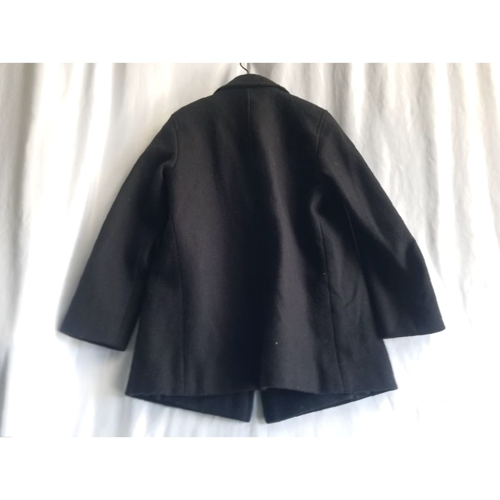 Vintage Marvin Richards Pea Coat Winter Wool Black Coat Size 6 Petite Made in USA Women Coat USA Winter Petite Black Size M / US 6-8 / IT 42-44 - 2 Thumbnail