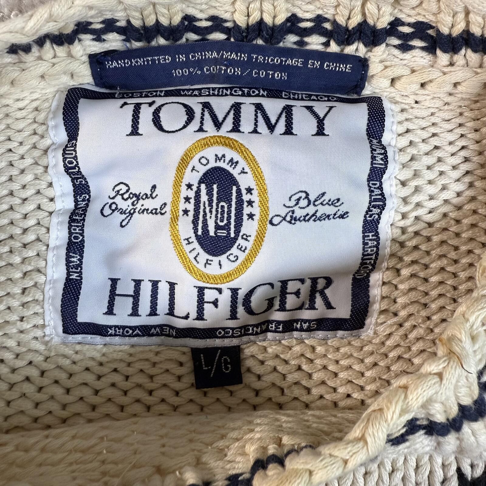 Tommy Hilfiger Vintage Tommy Hilfiger Navy Plane Knit Sweater L Size US L / EU 52-54 / 3 - 4 Thumbnail
