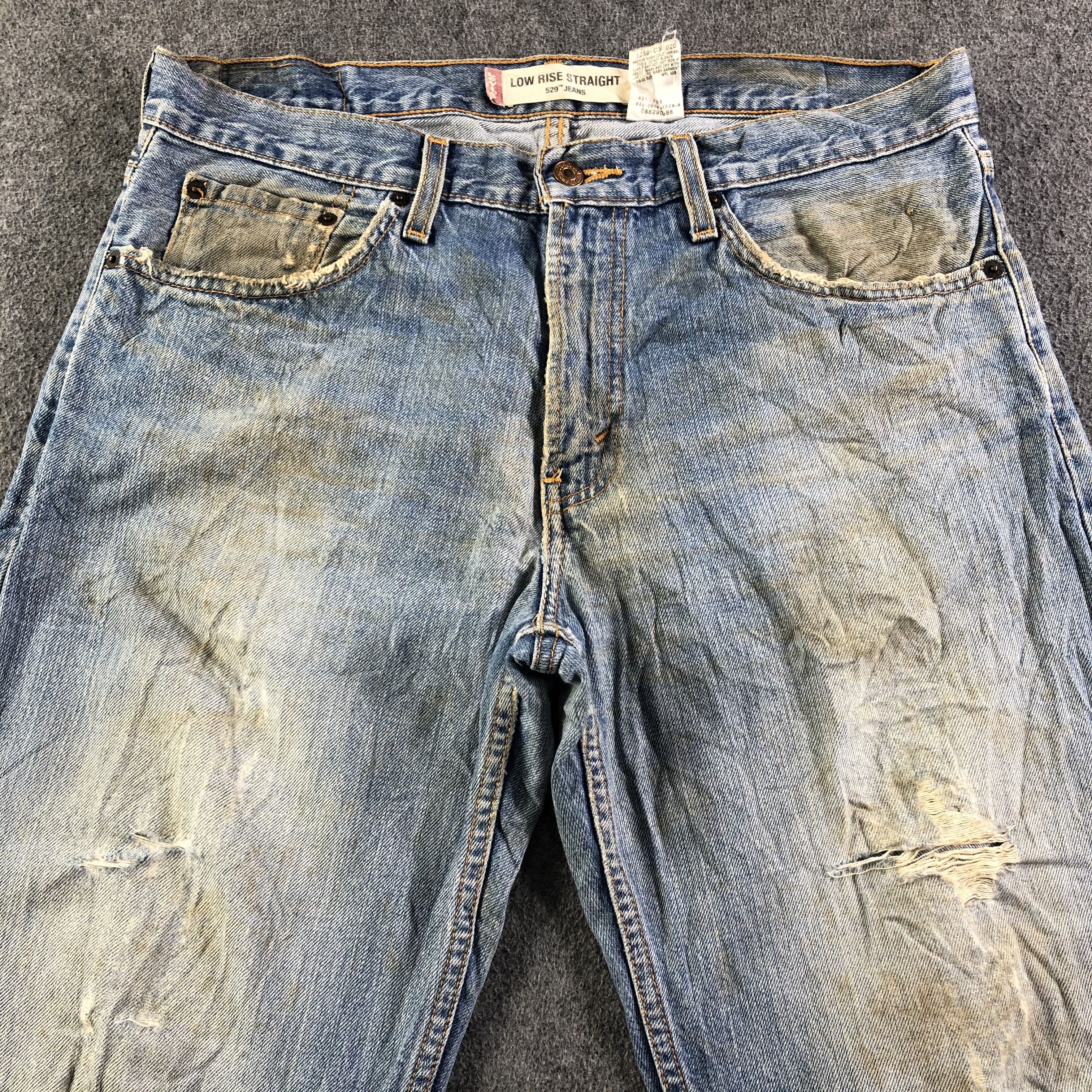 Levi's Vintage Light Wash Levis 529 Jeans-J3351 Size US 35 - 3 Thumbnail