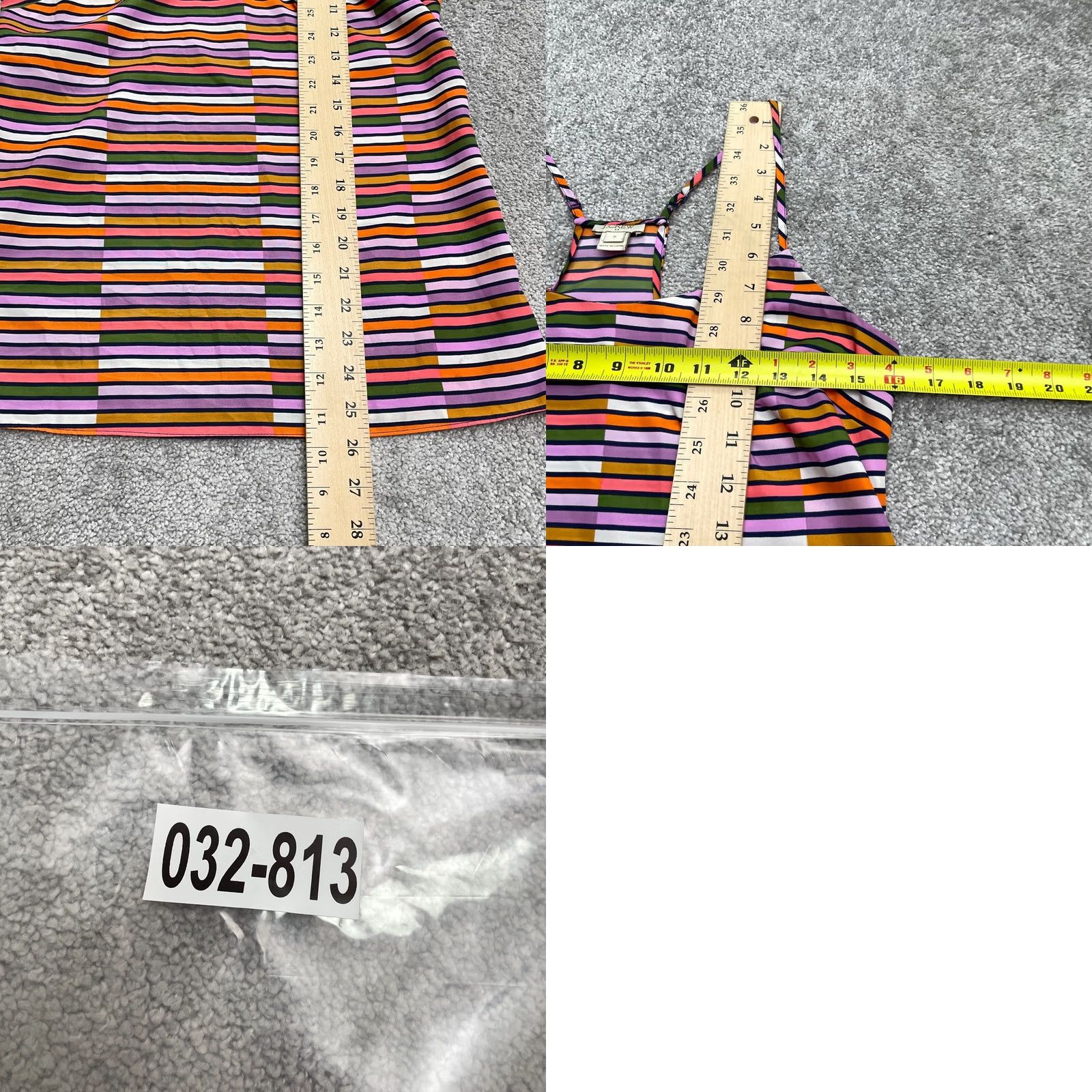 J.Crew J.Crew Tank Top Blouse Womens 0 Multicolor Striped Racerback Casual Summer Beach Shirt Sleeveless Beach, Colorful, Modern, 90s? Nope Size XS / US 0-2 / IT 36-38 - 8 Thumbnail