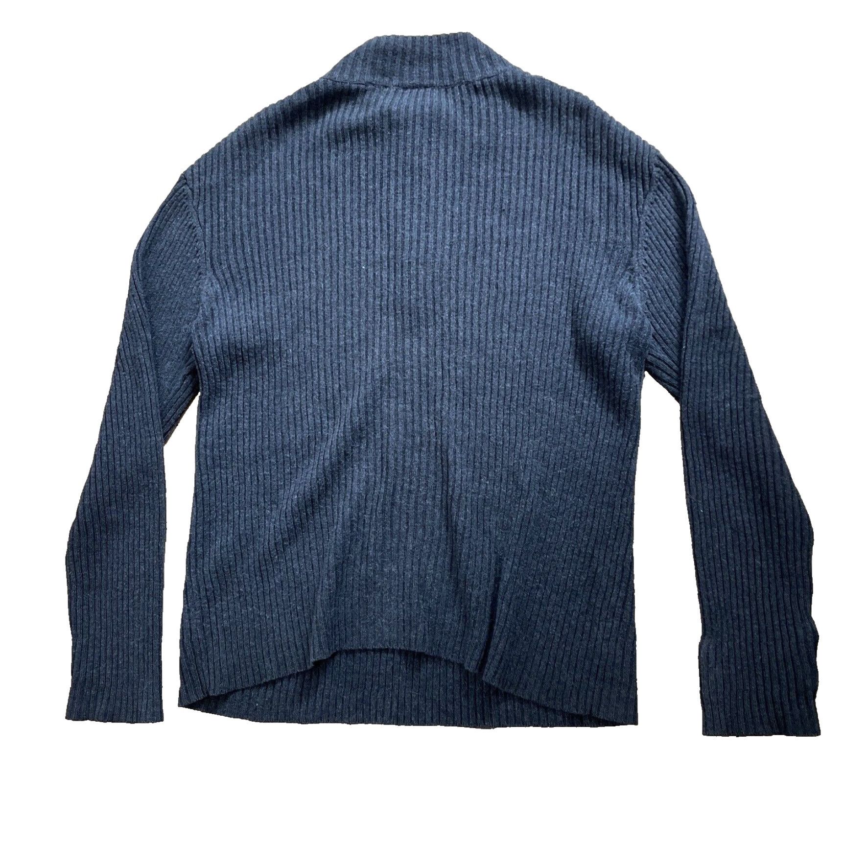 Aeropostale AEROPOSTALE 1/4 Zip Sweater Men M Gray Ribbed 90s Y2K Skater Slim Fit Ramie Knit Pullover Zip Mock Neck Center Stripe Mens Size US M / EU 48-50 / 2 - 2 Thumbnail