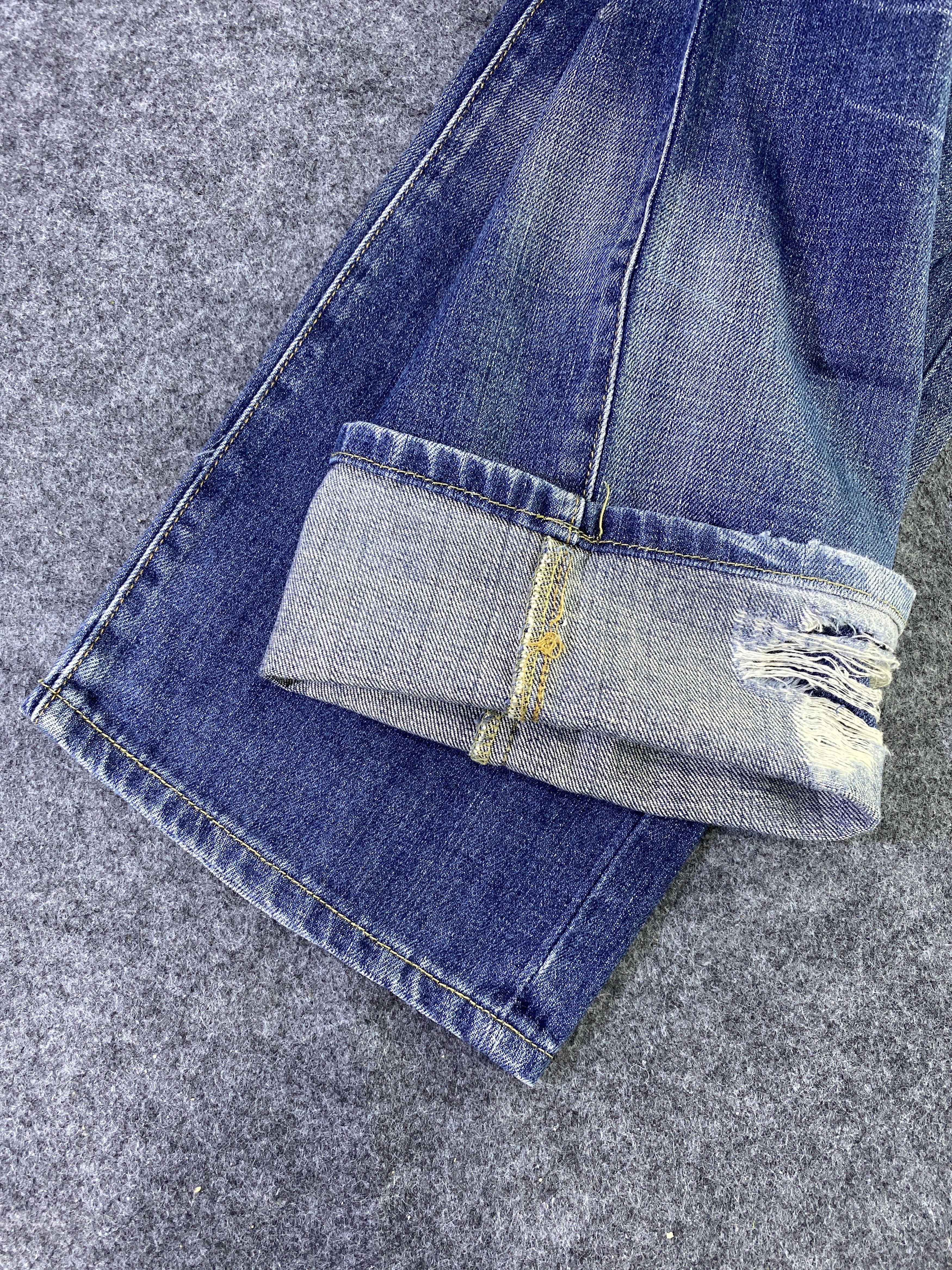 Japanese Brand Savignac 'de Denim Distressed Blue Wash Jeans - J956 Size US 34 / EU 50 - 12 Thumbnail