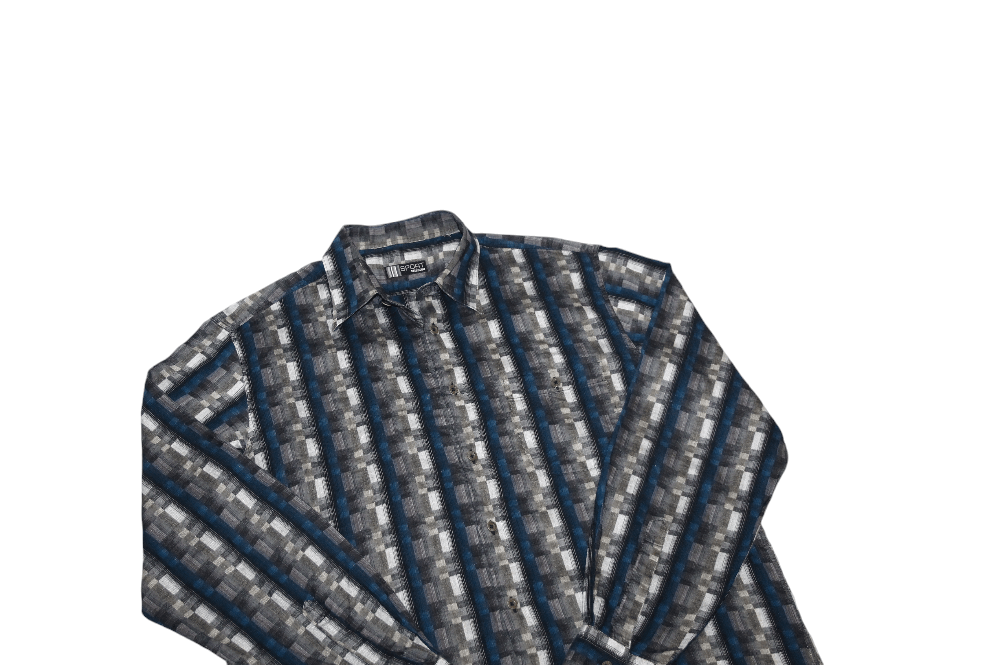 Missoni Missoni Sport linen cotton gingham gradient checker shirt Size US XXL / EU 58 / 5 - 8 Thumbnail