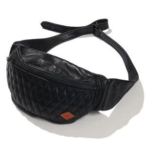 RUDE GALLERY RUDE GALLERY BLACK REBEL OUTSIDERS LEATHER WAIST BAG Size ONE SIZE - 2 Thumbnail