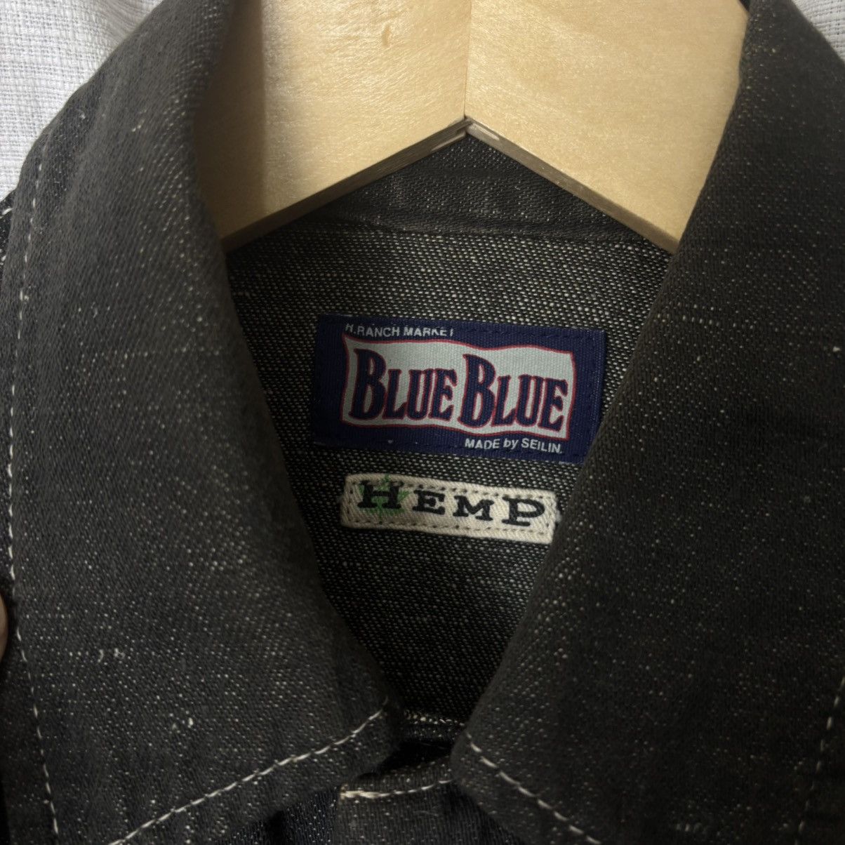 Blue Blue Japan BLUE BLUE JAPAN HEMP DENIM CHORE JACKET Size US S / EU 44-46 / 1 - 5 Thumbnail