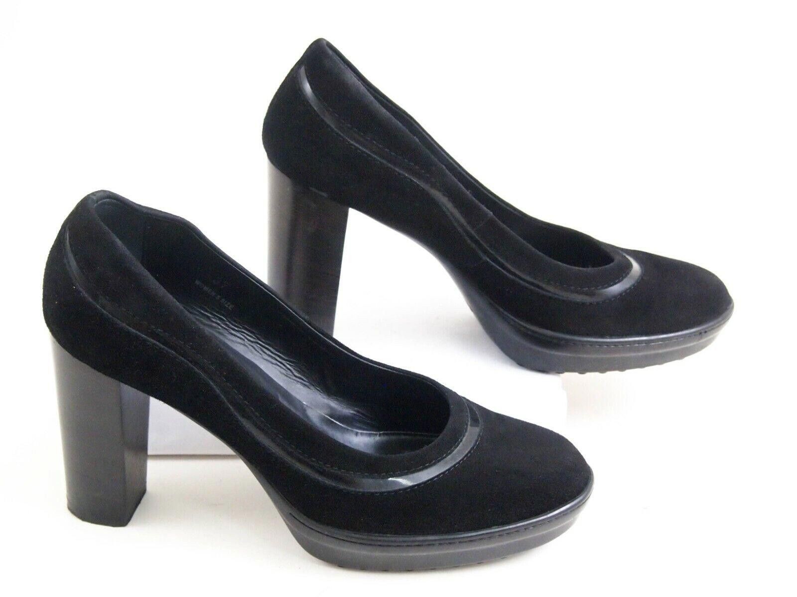 Tod's Tod's Heels Black Suede Womens Size US 7 EU 37 Size US 7 / IT 37 - 2 Thumbnail
