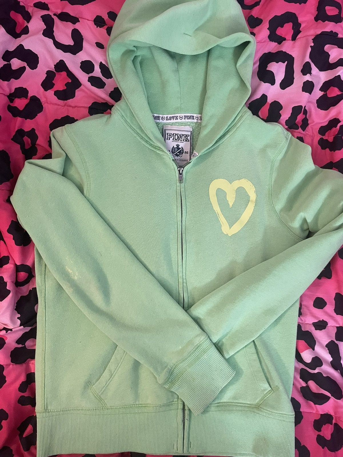 Victoria's Secret Y2k victorias secret green heart jacket Size L / US 10 / IT 46 - 1 Thumbnail