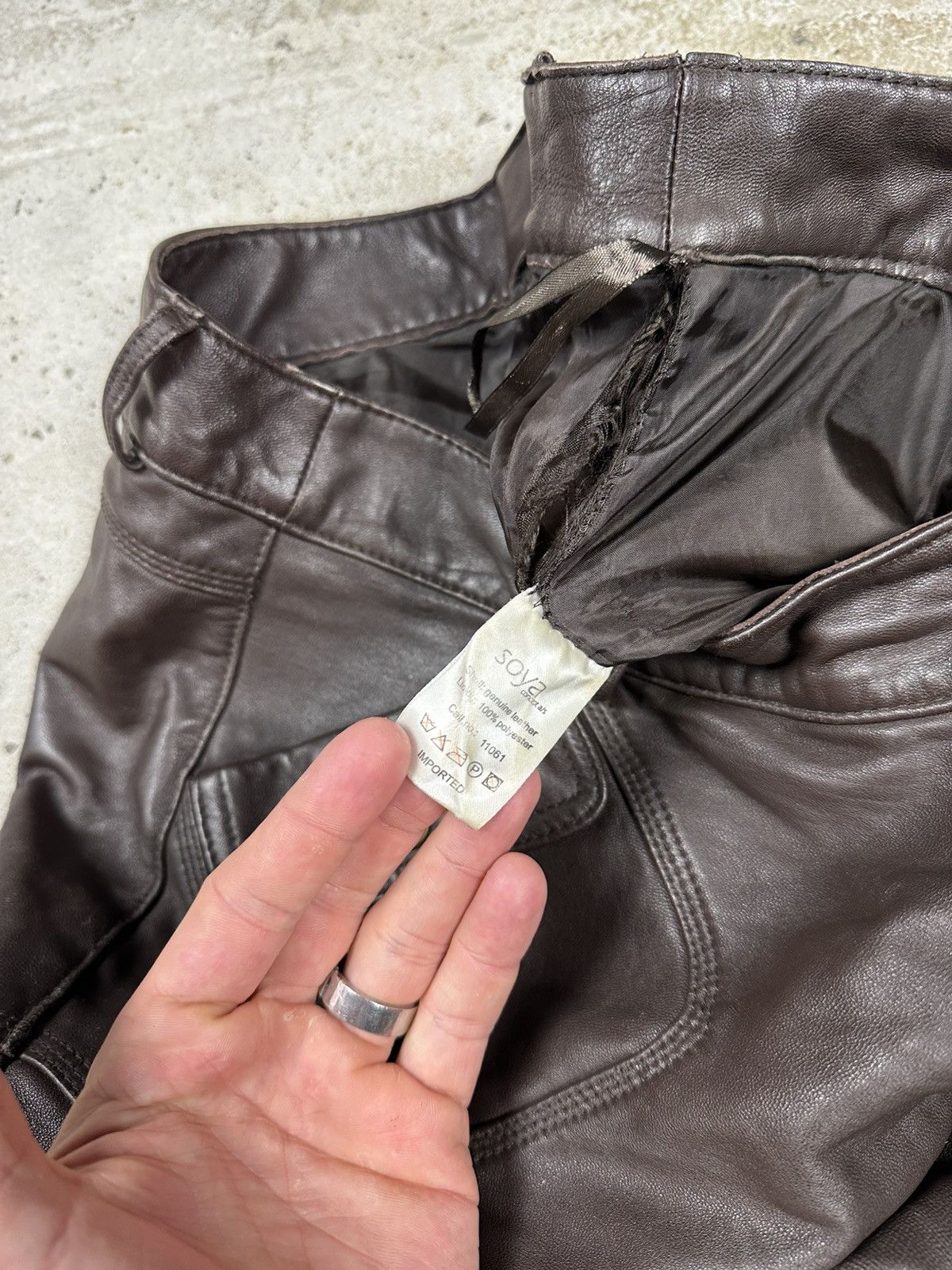 Other Vintage 90s Genuine Leather Shorts Archive rare Size US 32 / EU 48 - 8 Thumbnail
