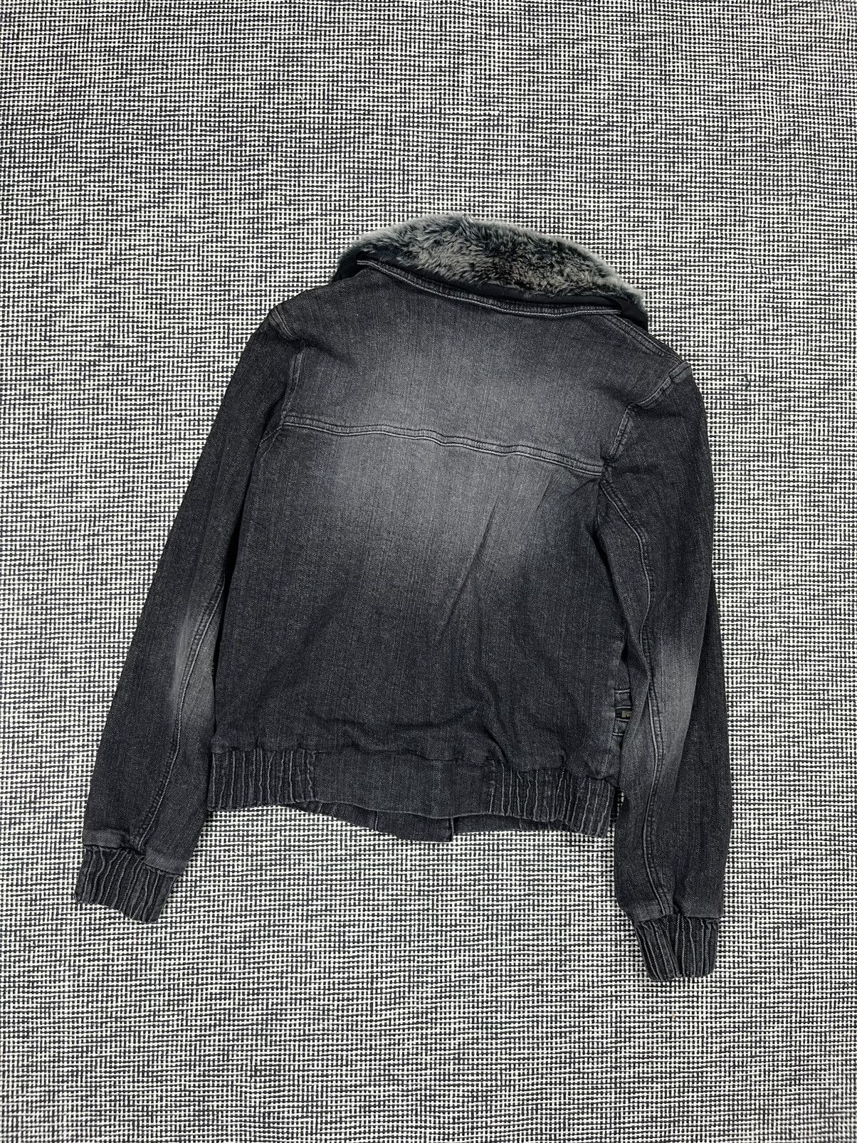 If Six Was Nine Faux fur denim zip up moto style jacket L.G.B. style Size M / US 6-8 / IT 42-44 - 5 Thumbnail