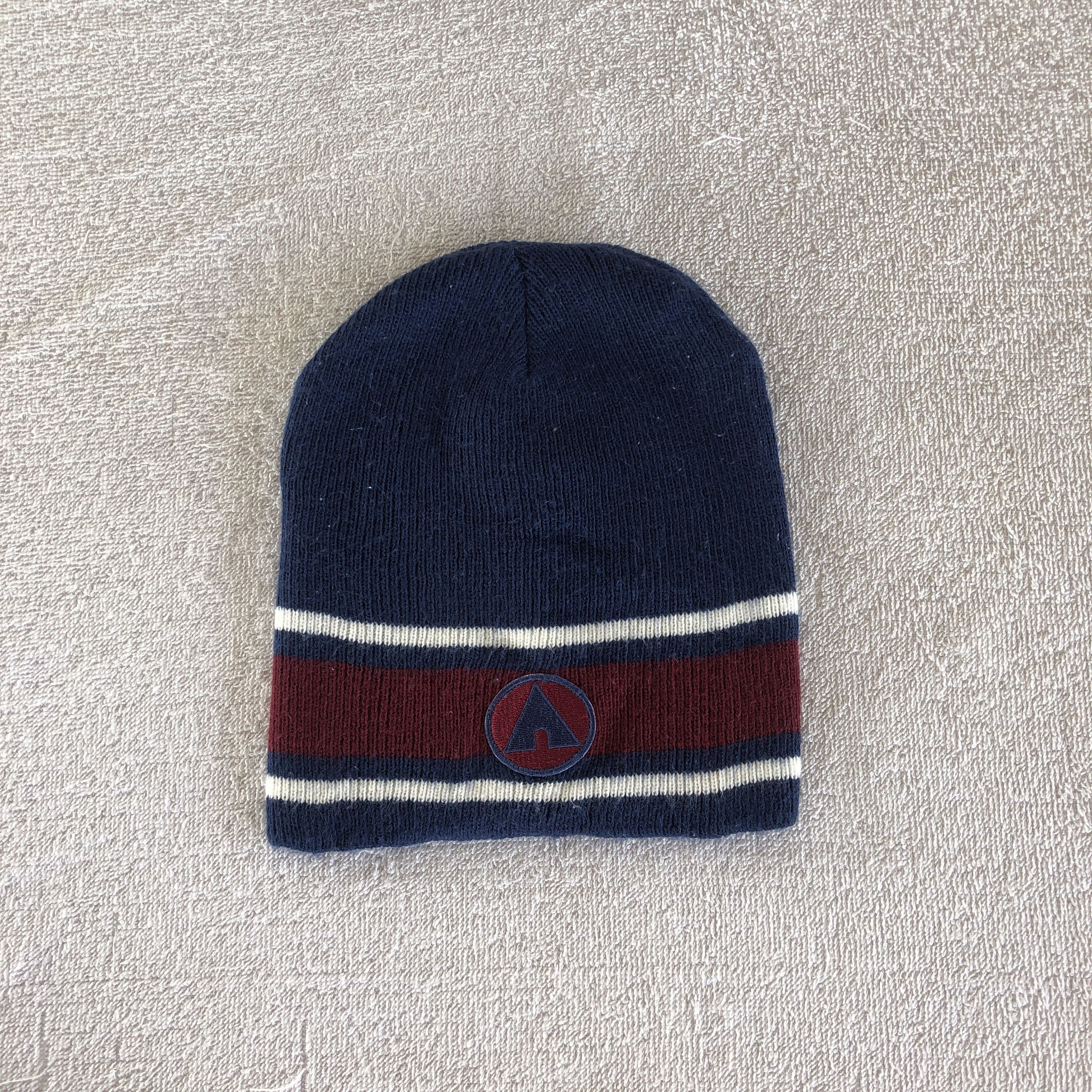 Japanese Brand Vintage 90s Airwalk Beanie Striped Snow Caps Hats Size ONE SIZE - 5 Thumbnail