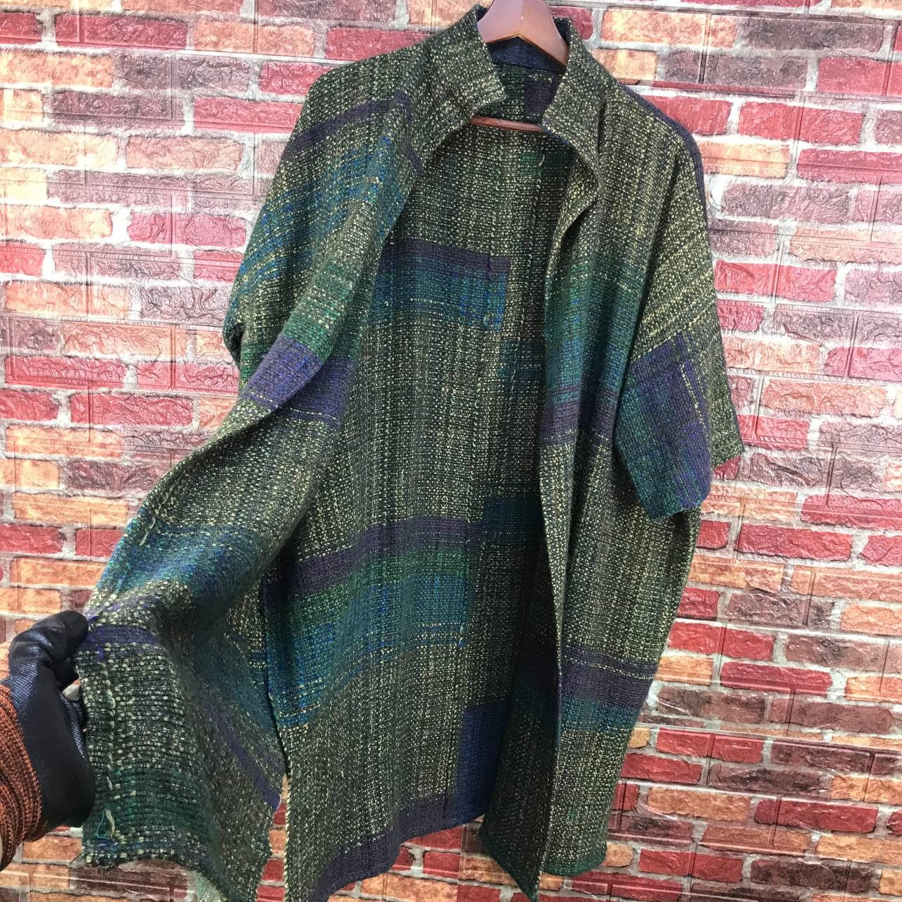 Japanese Brand JAPANESE MINIMALIST BUTTONLESS TWEED COLORBLOCK SHORTSLEEVE Size US M / EU 48-50 / 2 - 6 Thumbnail