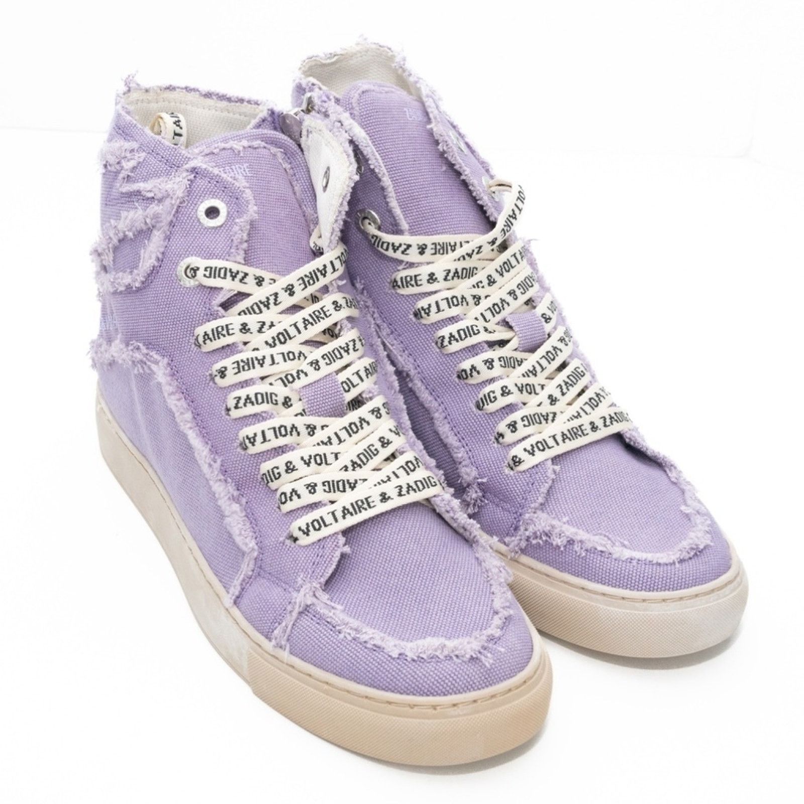 Zadig & Voltaire Zadig Voltaire. High Flash Canvas Shoes In Purple. Size US 10 / IT 40 - 11 Thumbnail