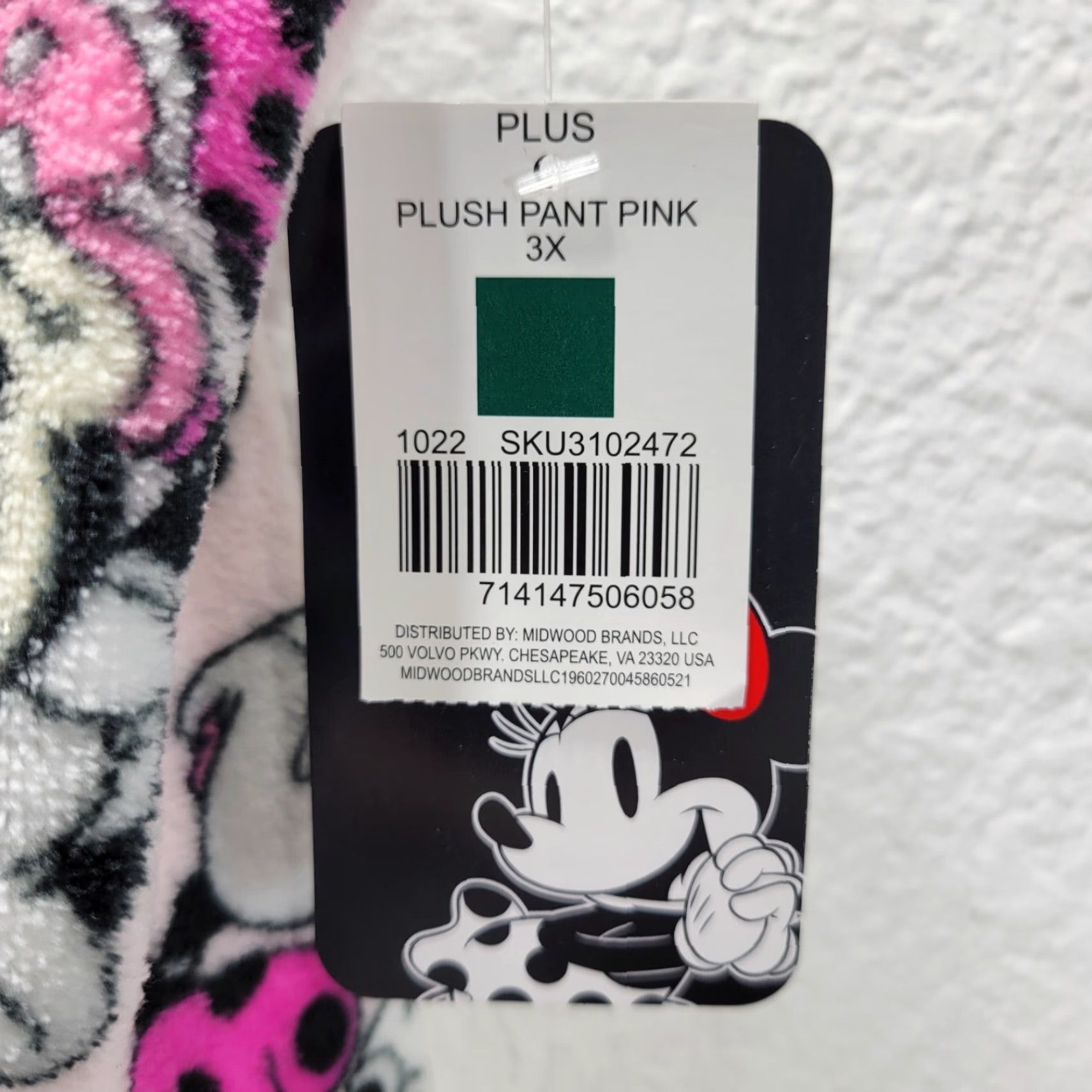 Disney Disney Minnie Mouse Plush Pant Womens Plus 3X Pink Minnie Print Fleece Pull On Size 40" / US 18 - 5 Thumbnail
