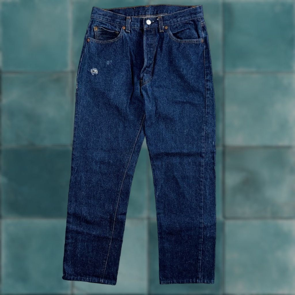 Levi's VINTAGE Levi's 501 80s Straight Leg Jeans Blue Dark Wash 34x34 Mens Size US 34 / EU 50 - 1 Thumbnail