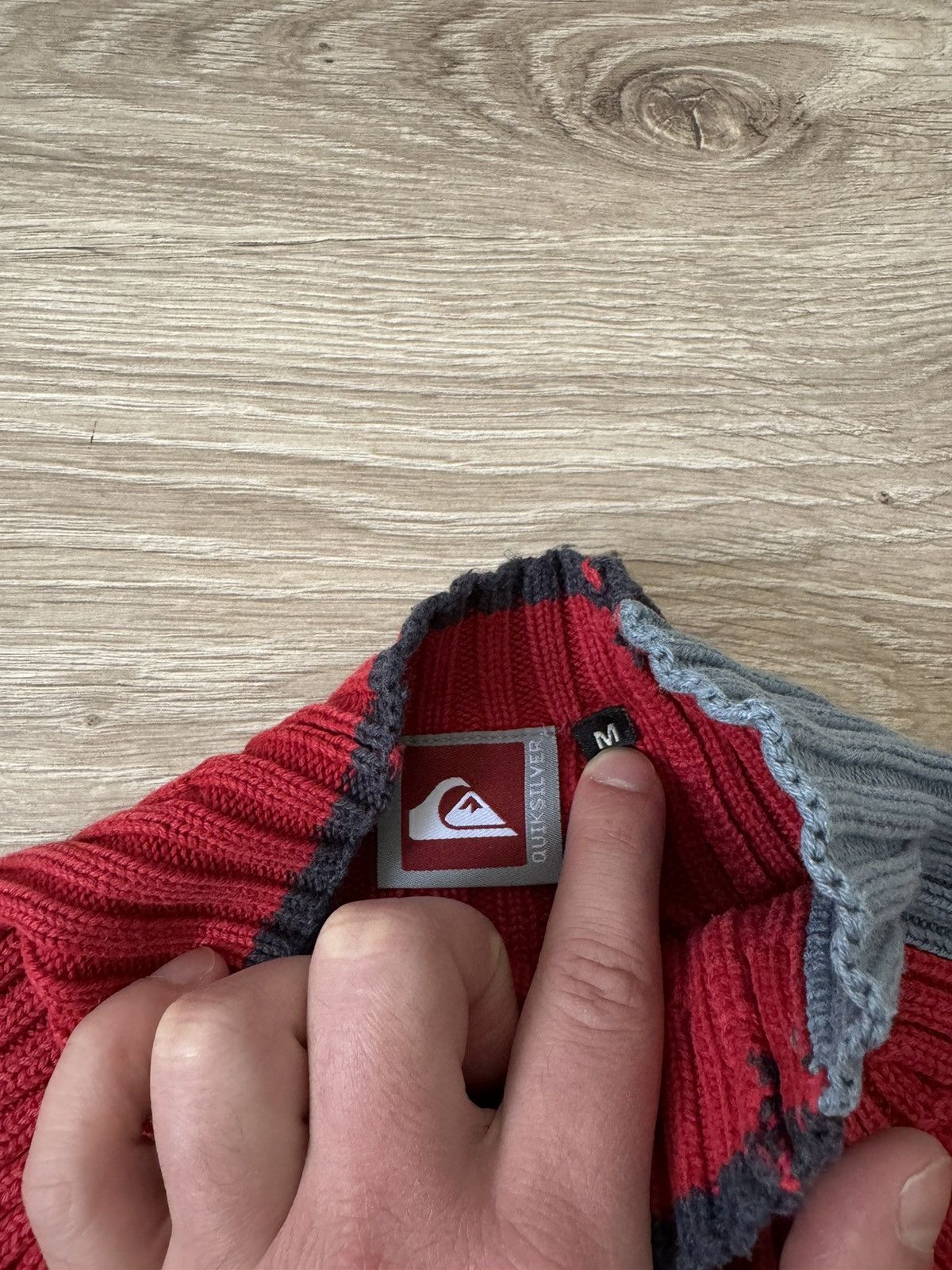 Quiksilver × Vintage Vintage Y2K Quiksilver Japanese Painted Striped Knit Sweater Size US M / EU 48-50 / 2 - 10 Thumbnail