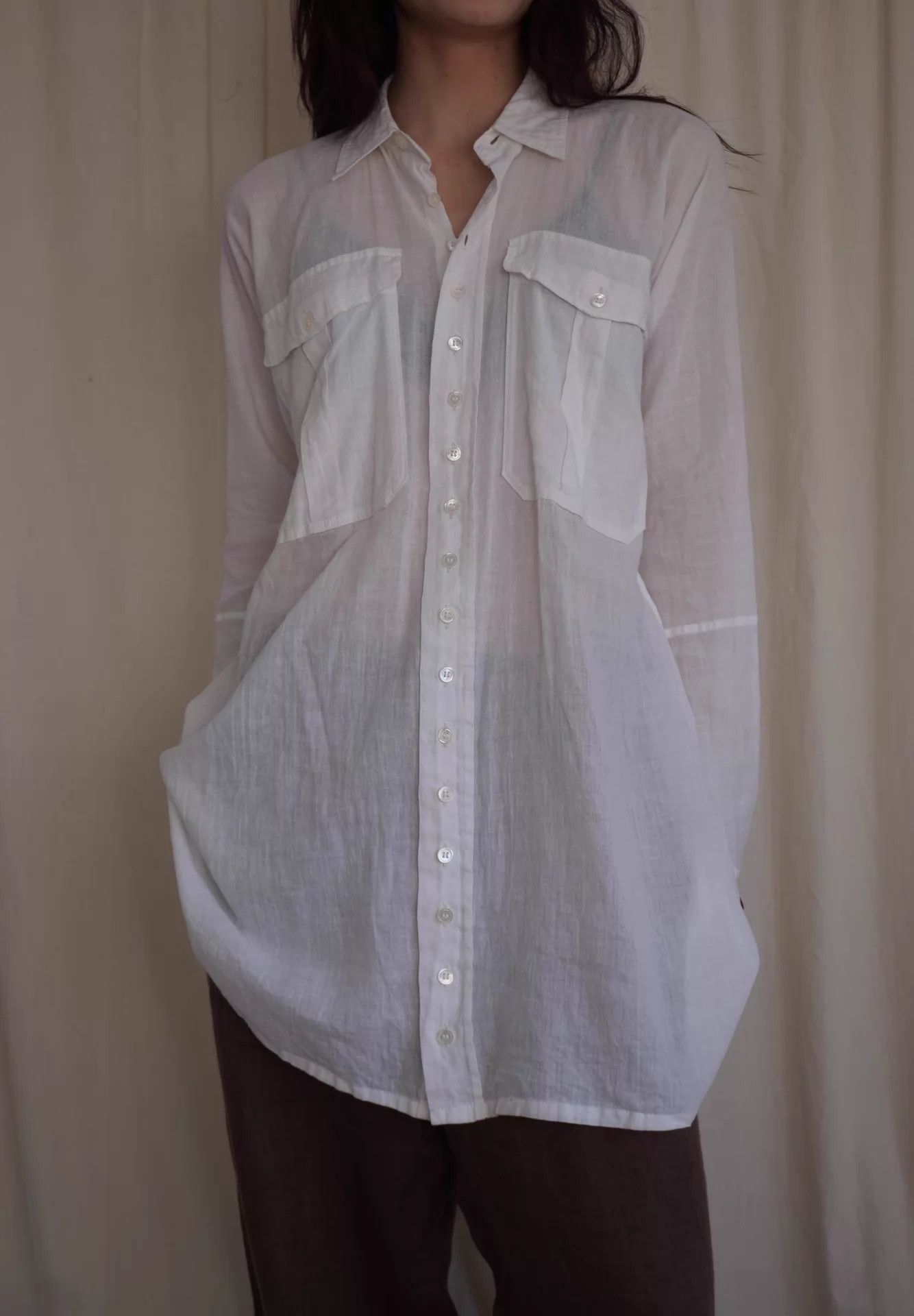 Yohji Yamamoto Yohji Yamamoto 1993ss Cotton Button Shirt Women's S Size S / US 4 / IT 40 - 7 Thumbnail