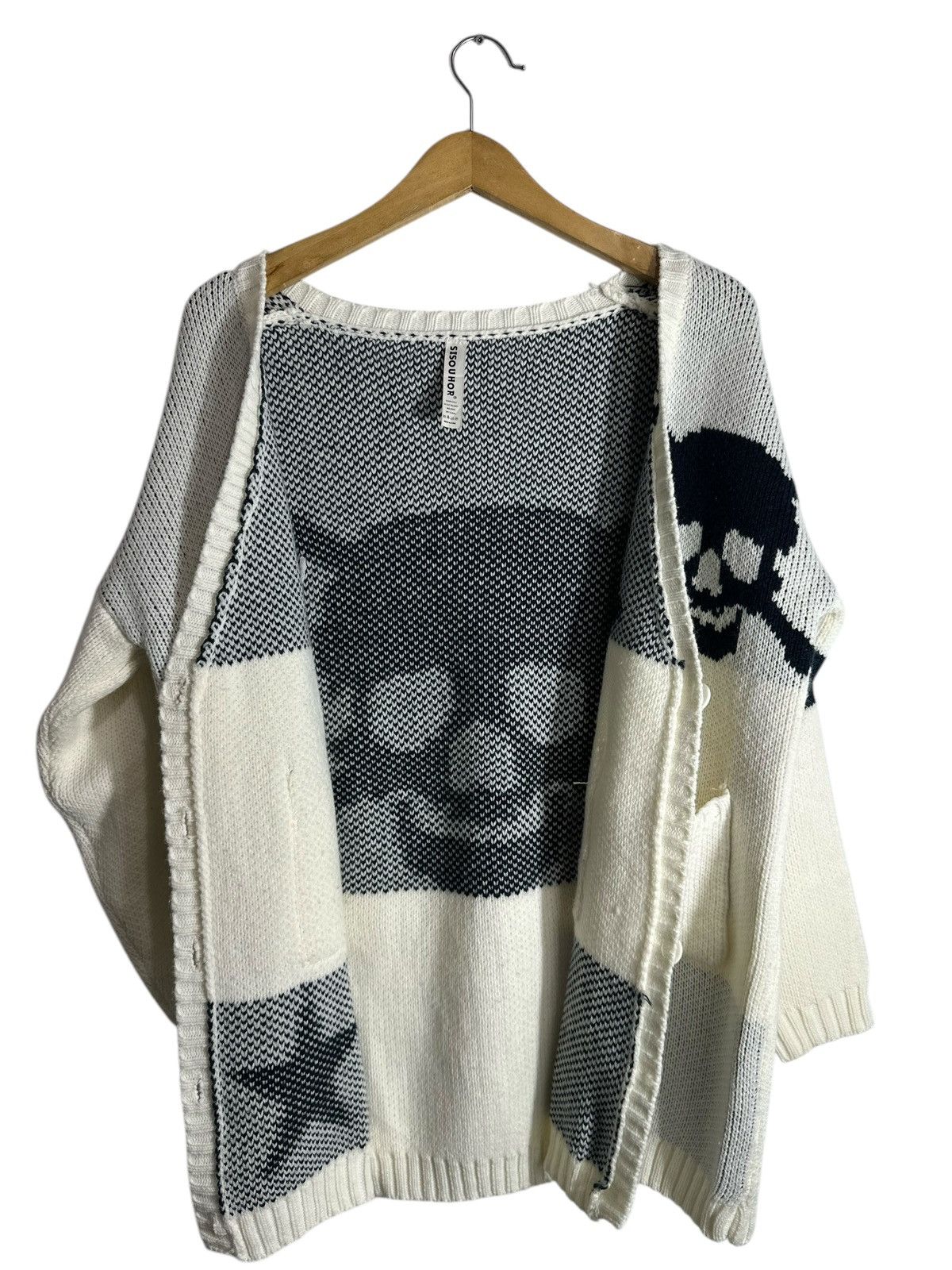 Japanese Brand ARCHIVE BIG SKULL SISOUHOR KNIT CARDIGAN PUNK KAPITAL STYLE Size US L / EU 52-54 / 3 - 1 Thumbnail