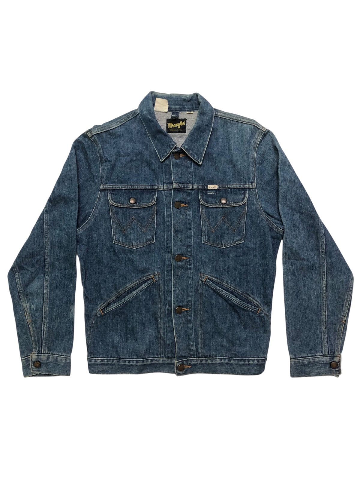 Wrangler Vintage 80s Wrangler 124MJ Denim Jacket Size US L / EU 52-54 / 3 - 2 Thumbnail