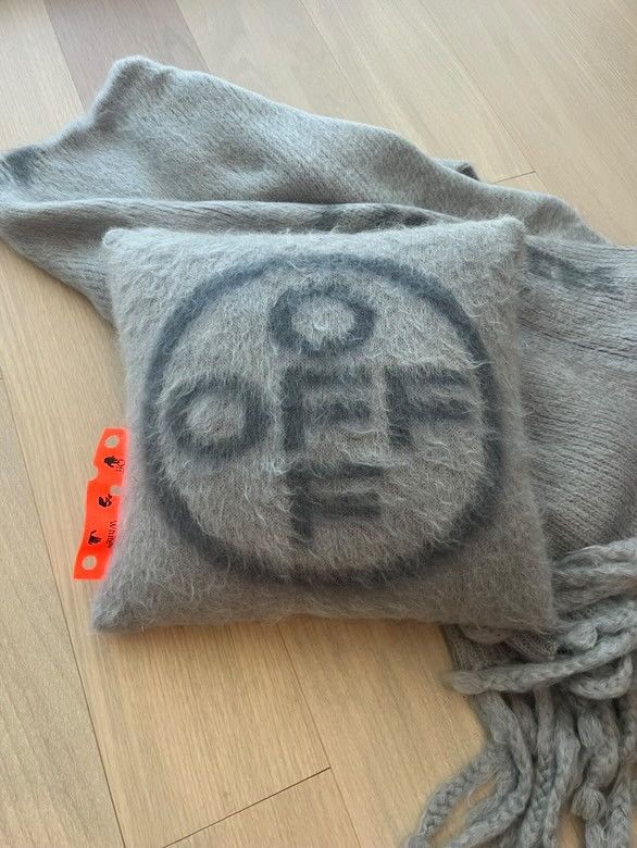 Off-White Off-White intarsia-knit blanket with Pillow Size ONE SIZE - 4 Thumbnail