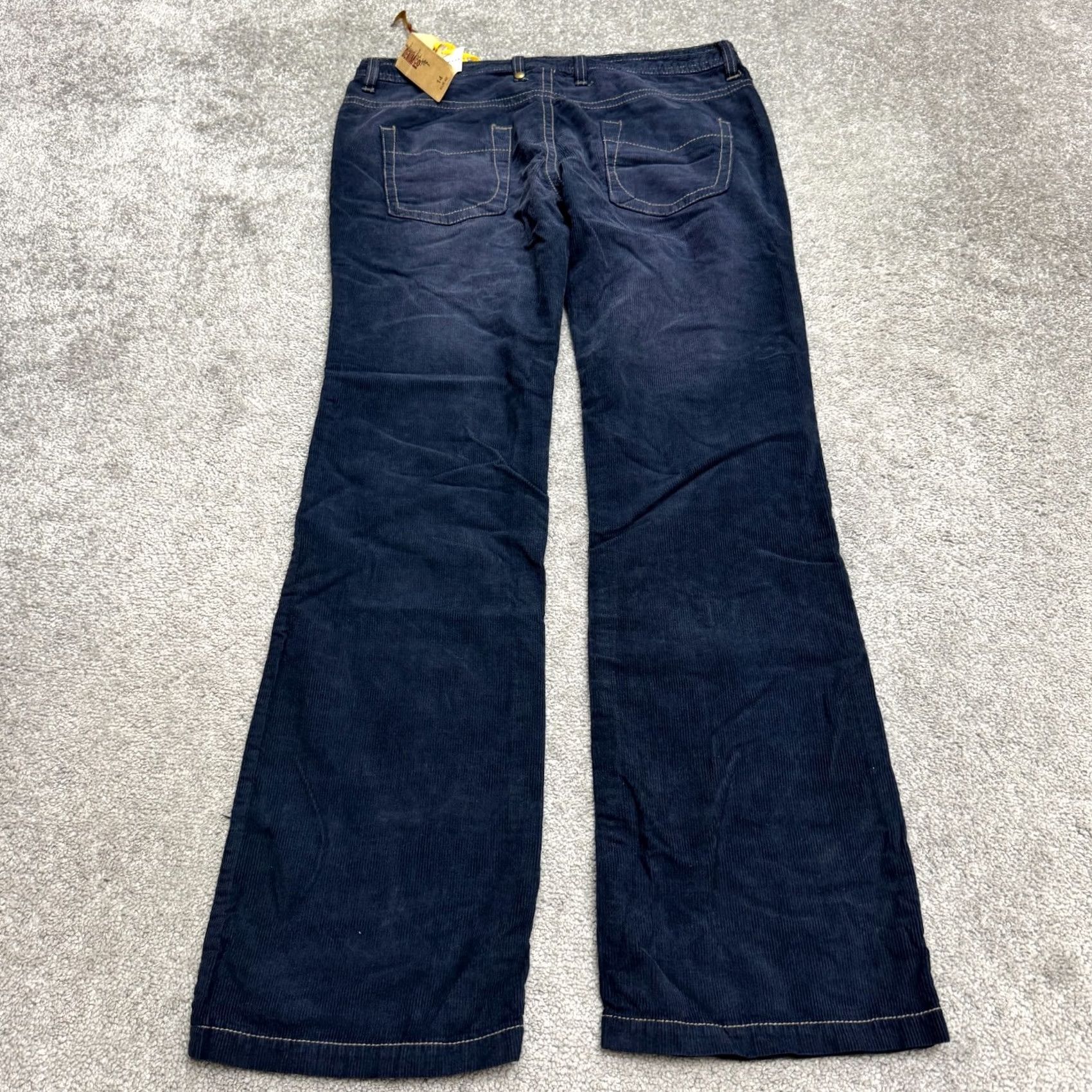 CO VINTAGE Denim Co Jeans Womens 14 Denim Co Denim Co Jeans 14 Navy Blue Mid Rise Corduroy Boyfriend Regular 5-Pocket Blue Mens Womens Girls Boys Size 36" / US 14 / IT 50 - 2 Thumbnail