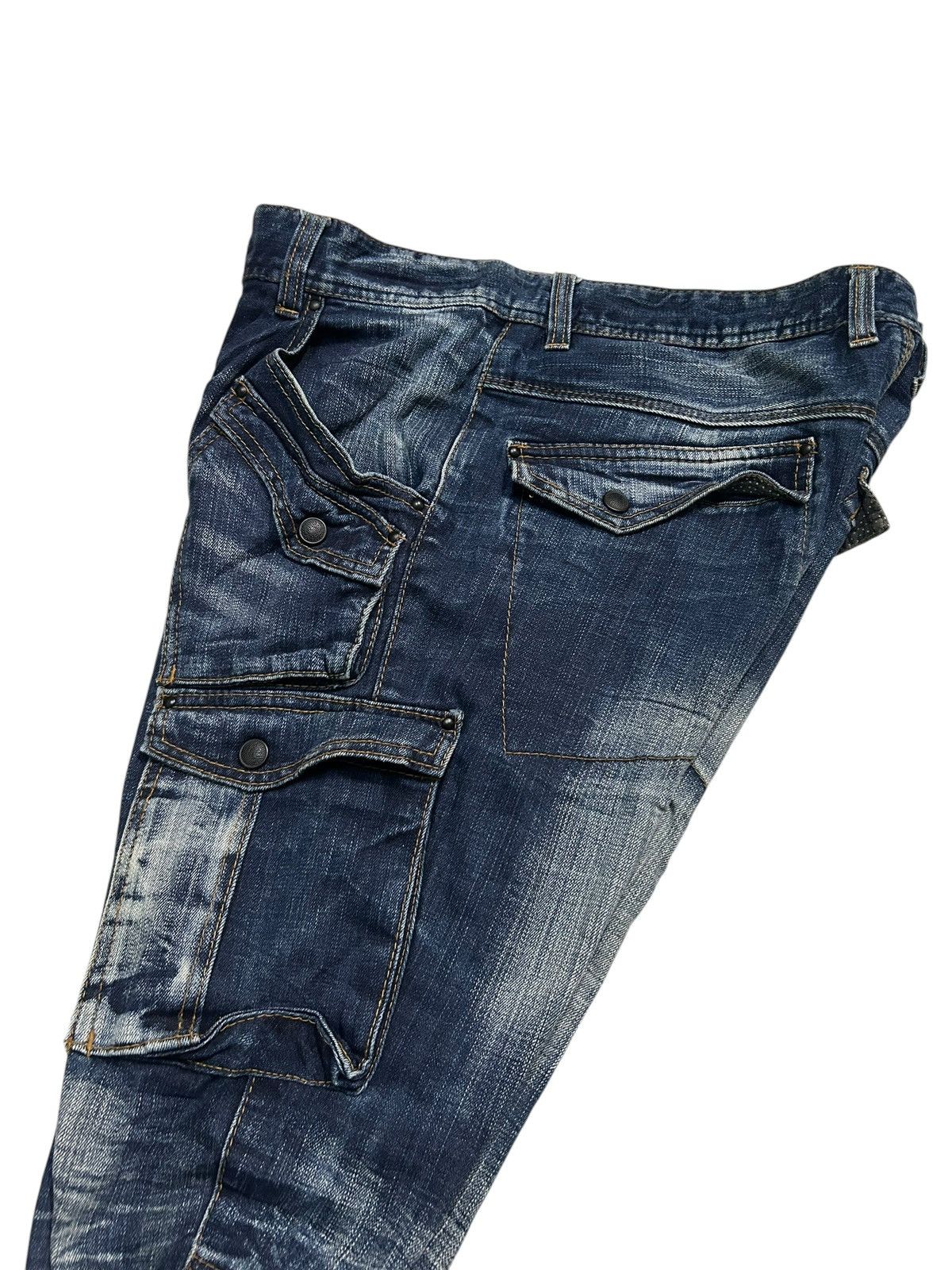 If Six Was Nine × Le Grande Bleu (L.G.B.) × Nicole Club Nicole Club For Men MultiPocket Punk Style Distressed Jeans Size US 32 / EU 48 - 2 Thumbnail