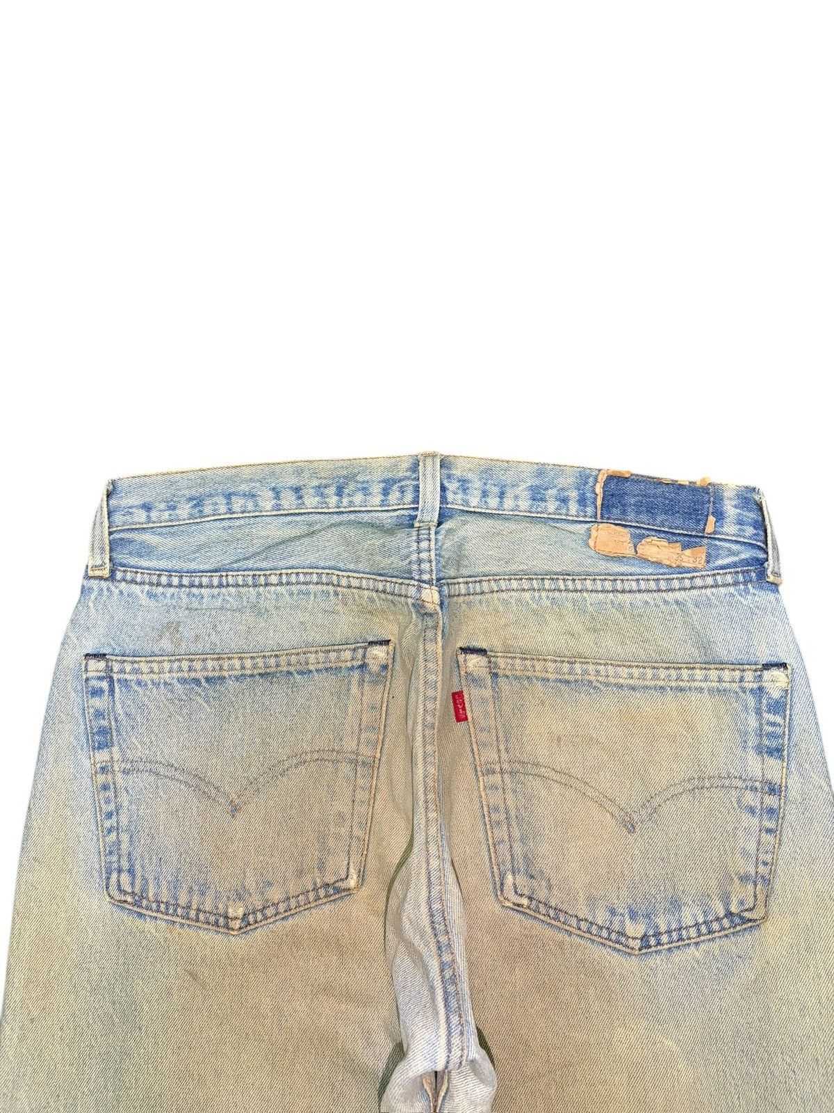 Levi's Vintage 70s Levis 501 Usa Mud Wash Distress Loose Jeans Size US 33 - 4 Thumbnail